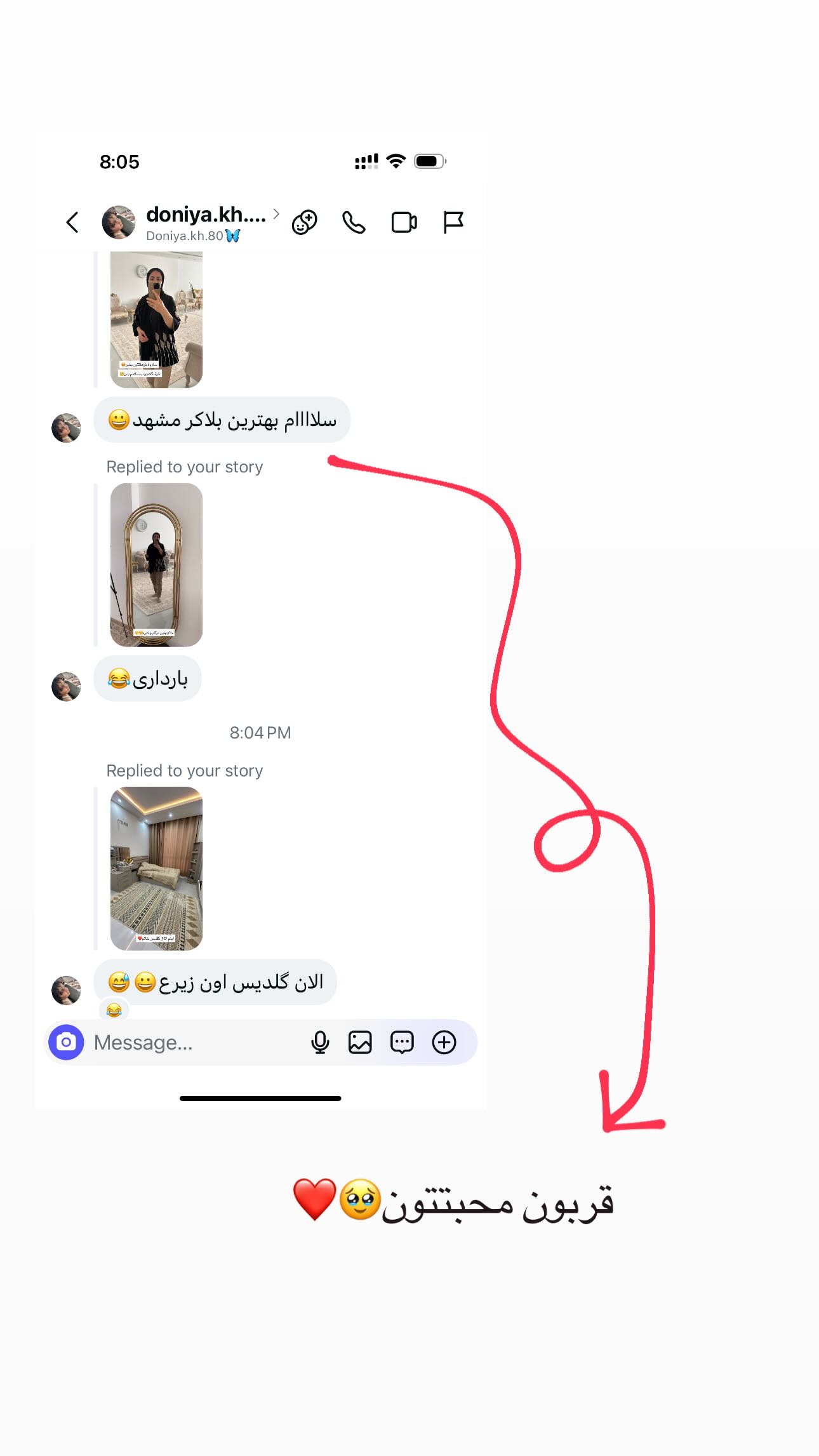  جدید ترین استوری اینستاگرام مینا حسن زاده