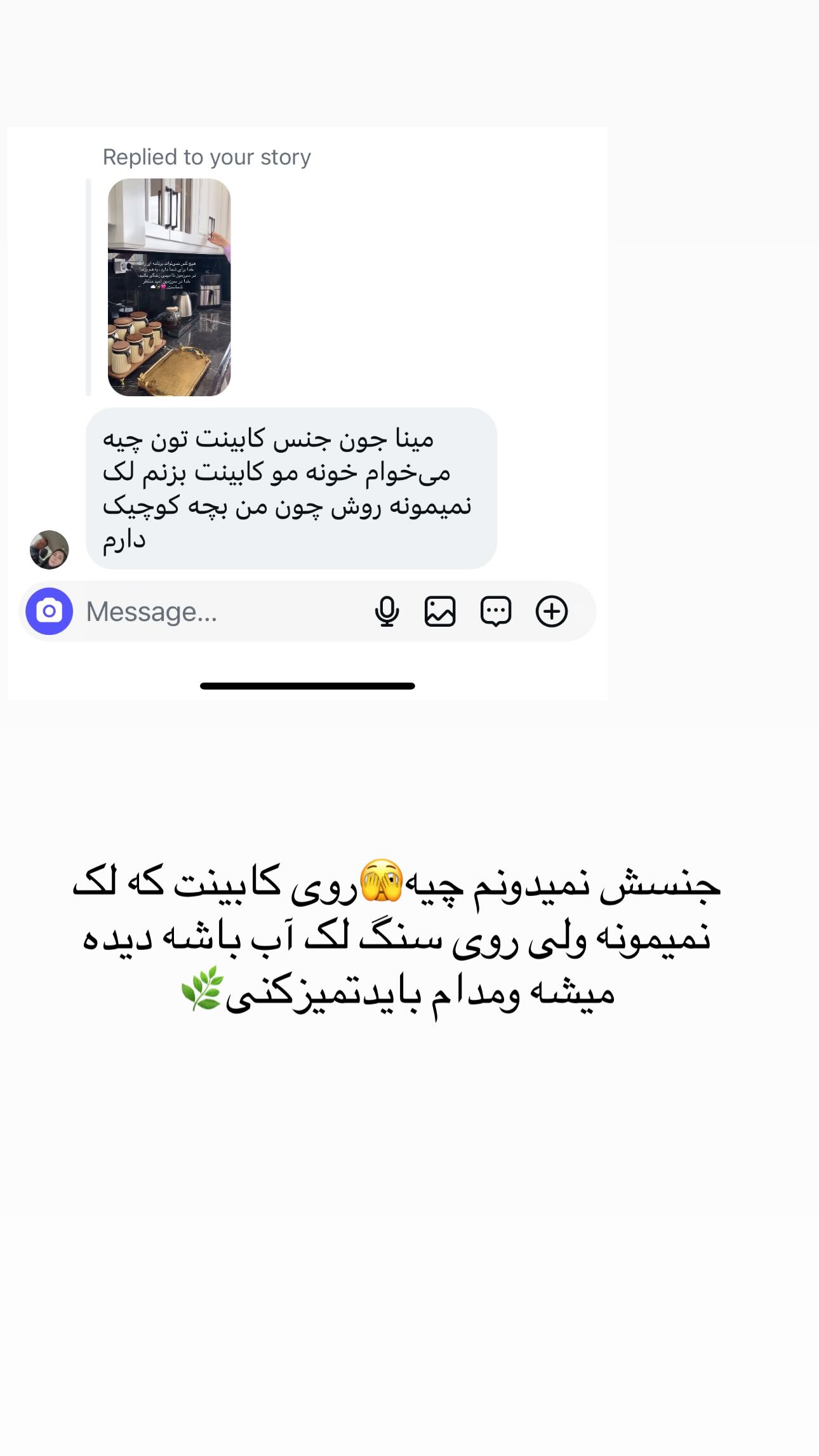  جدید ترین استوری اینستاگرام مینا حسن زاده