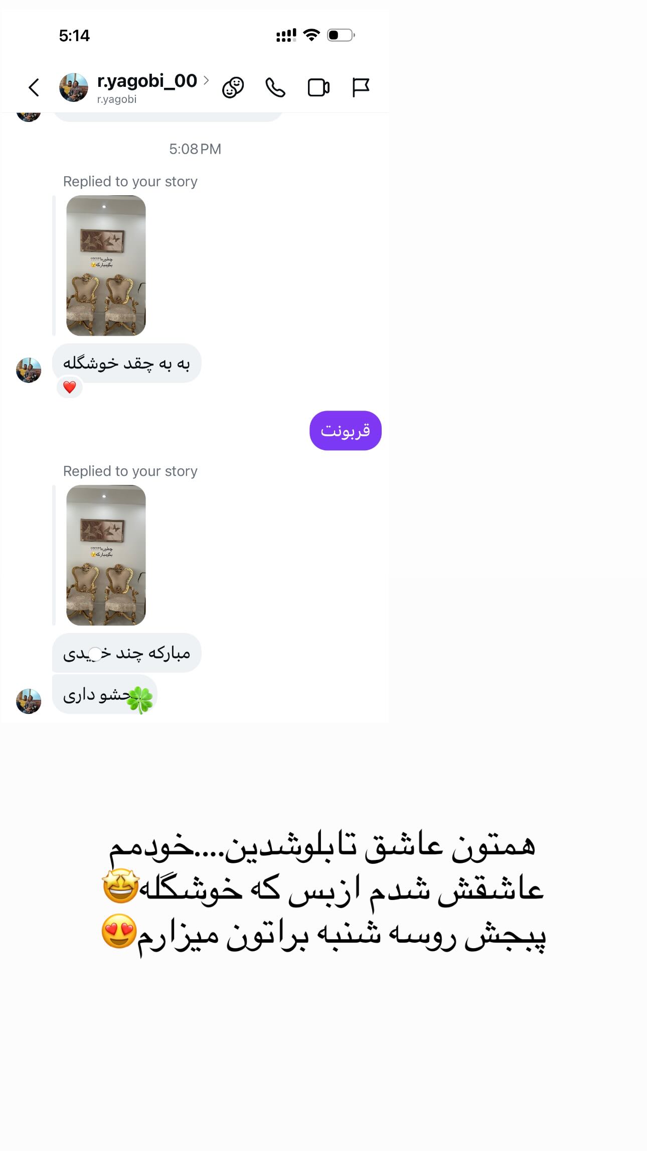  جدید ترین استوری اینستاگرام مینا حسن زاده