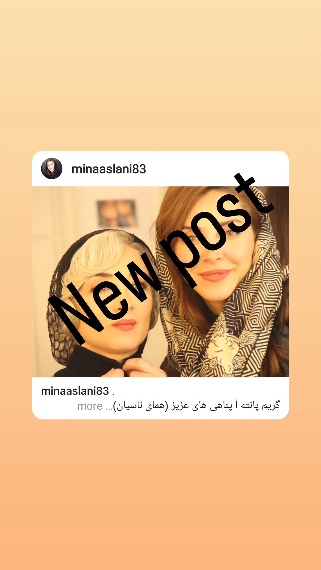  جدید ترین استوری اینستاگرام مینا اصلانی