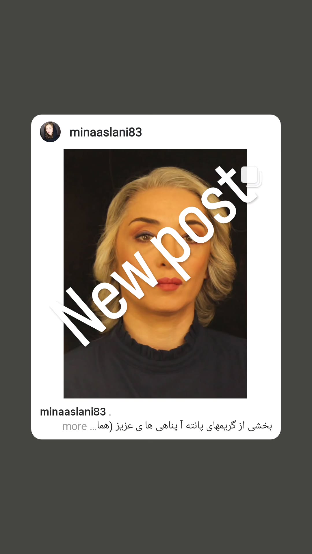 جدید ترین استوری اینستاگرام مینا اصلانی