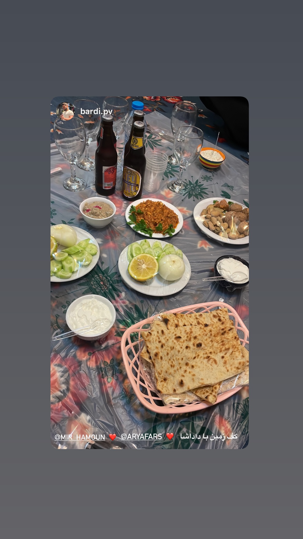  جدید ترین استوری اینستاگرام میر هامون سیدی