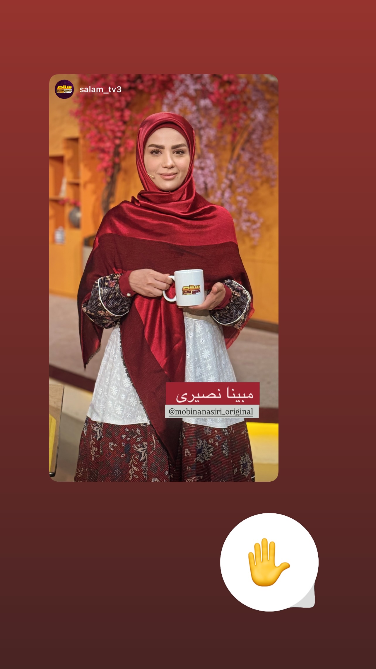  جدید ترین استوری اینستاگرام مبینا نصیری