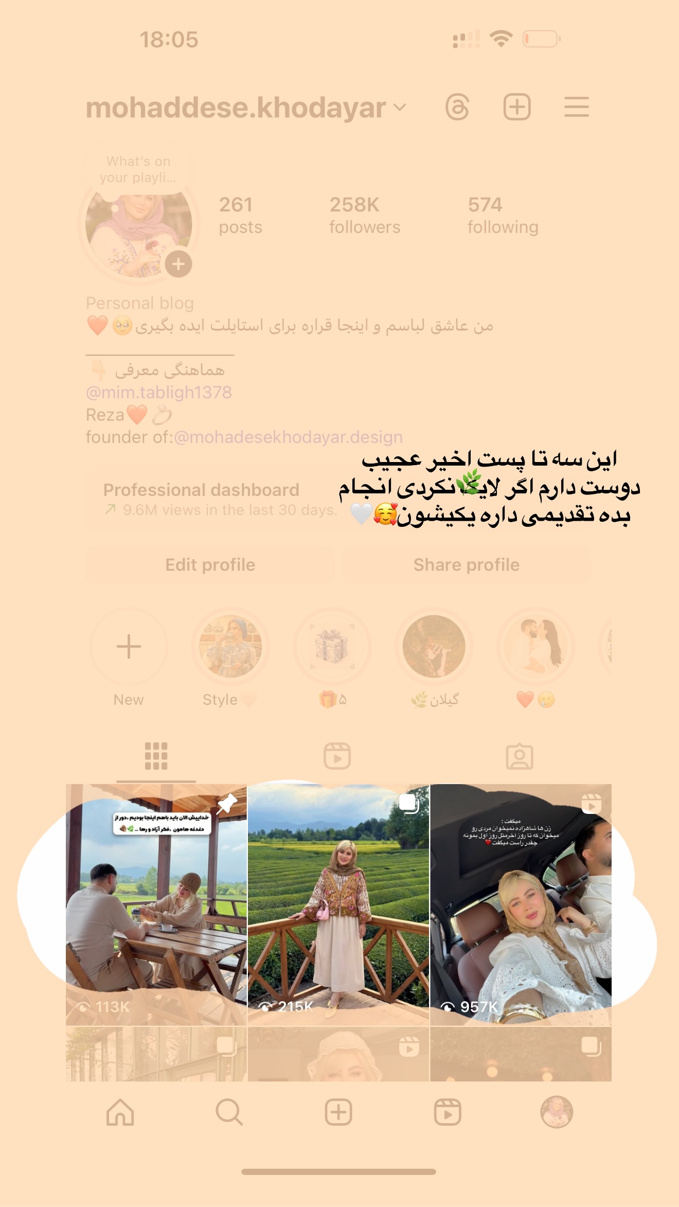  جدید ترین استوری اینستاگرام محدثه خدایار