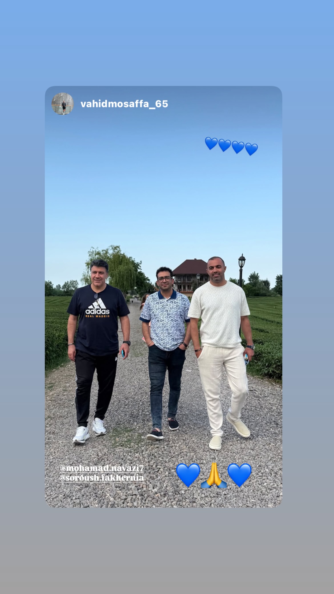  جدید ترین استوری اینستاگرام محمد نوازی