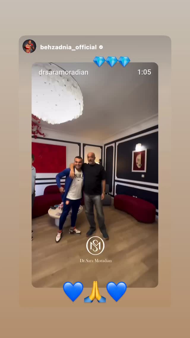  جدید ترین استوری اینستاگرام محمد نوازی