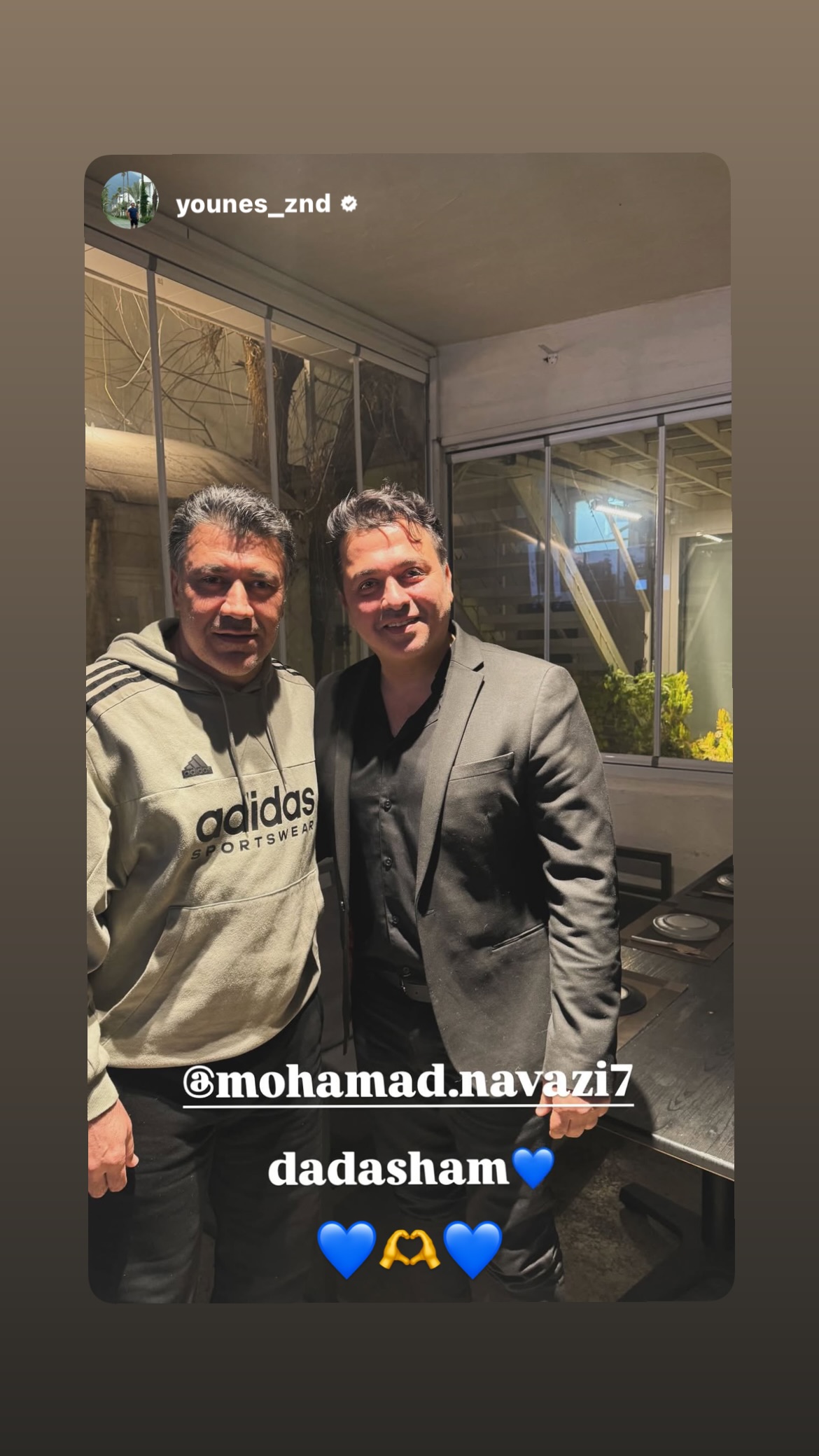  جدید ترین استوری اینستاگرام محمد نوازی