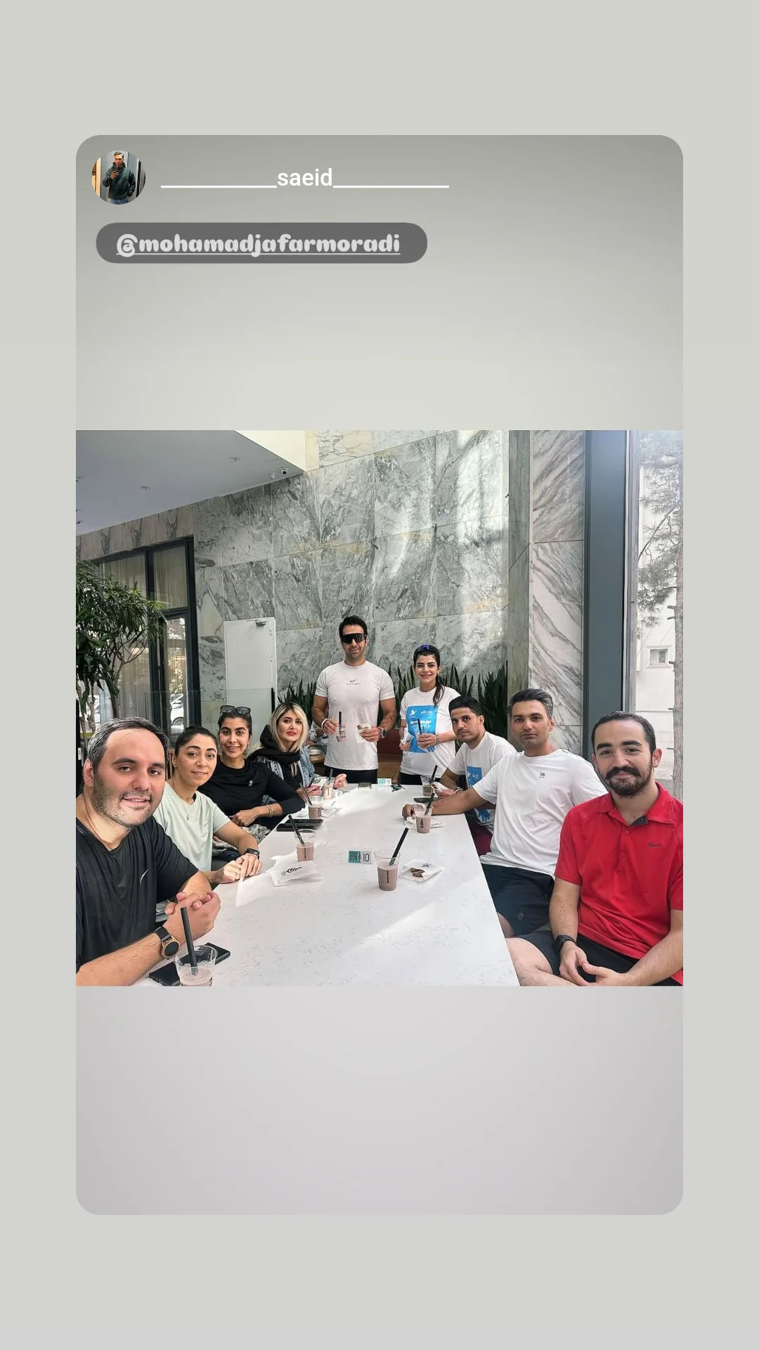  جدید ترین استوری اینستاگرام محمد جعفر مرادی