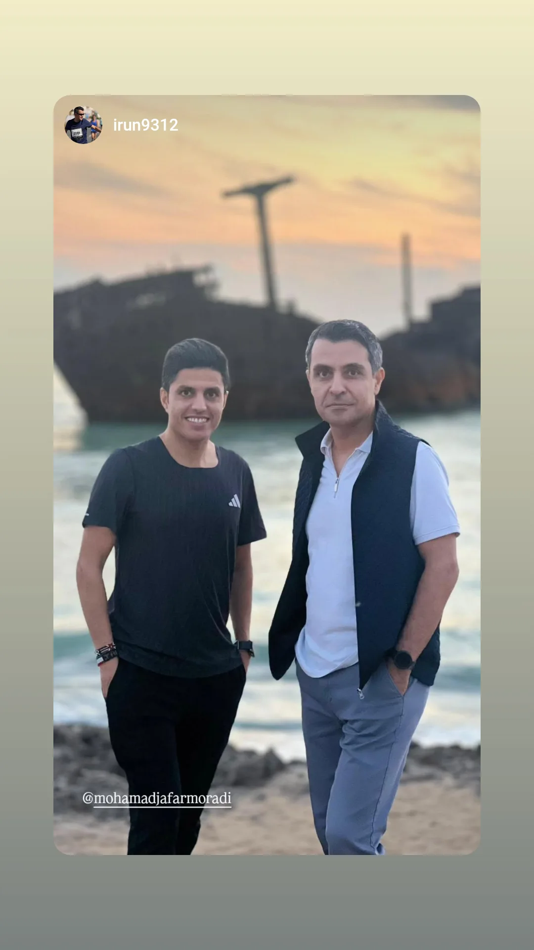  جدید ترین استوری اینستاگرام محمد جعفر مرادی