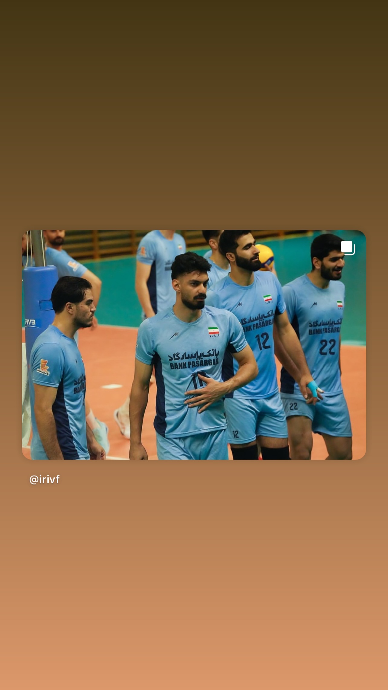  جدید ترین استوری اینستاگرام محمد ولی زاده