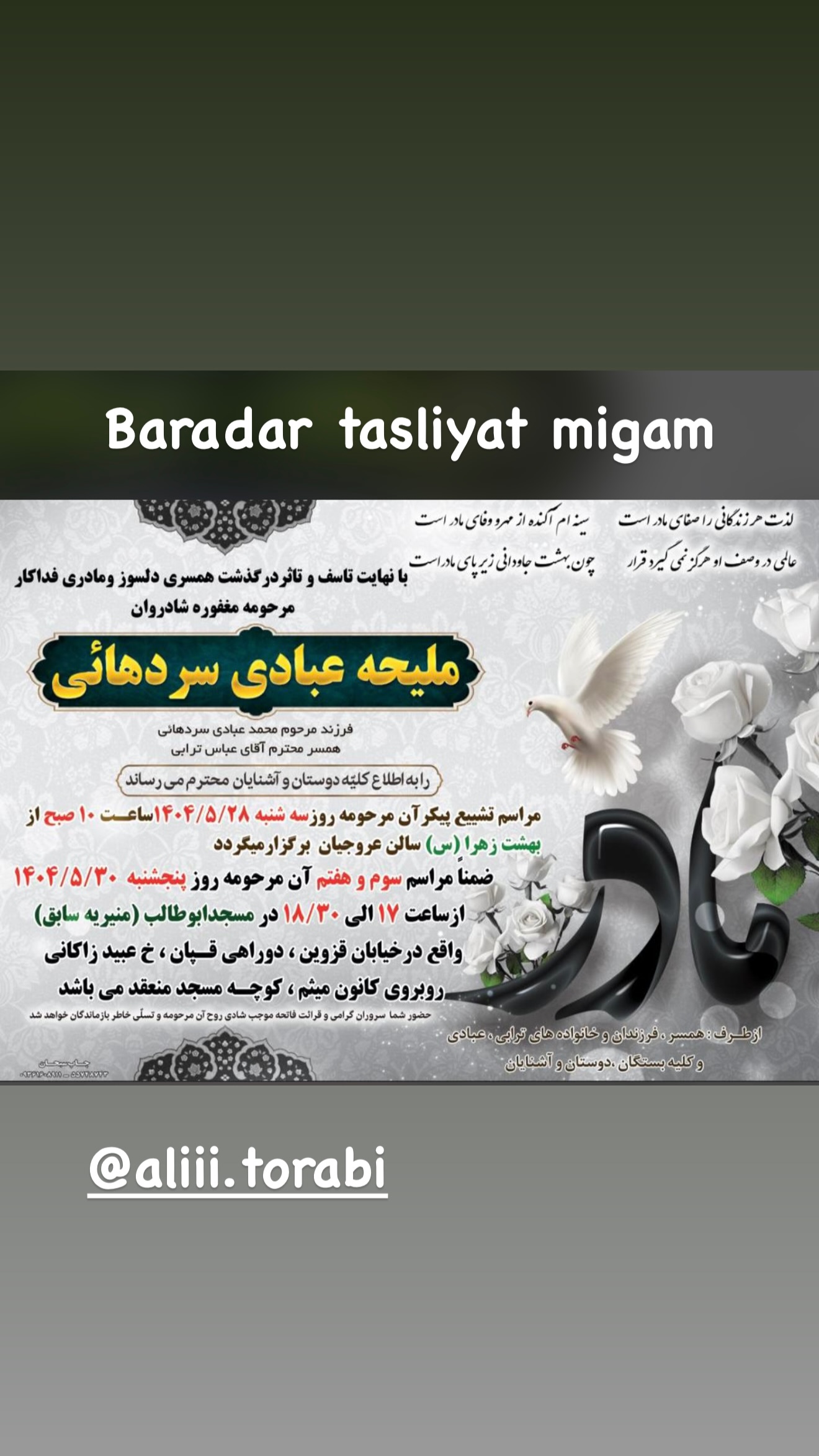  جدید ترین استوری اینستاگرام محمد دانشگر