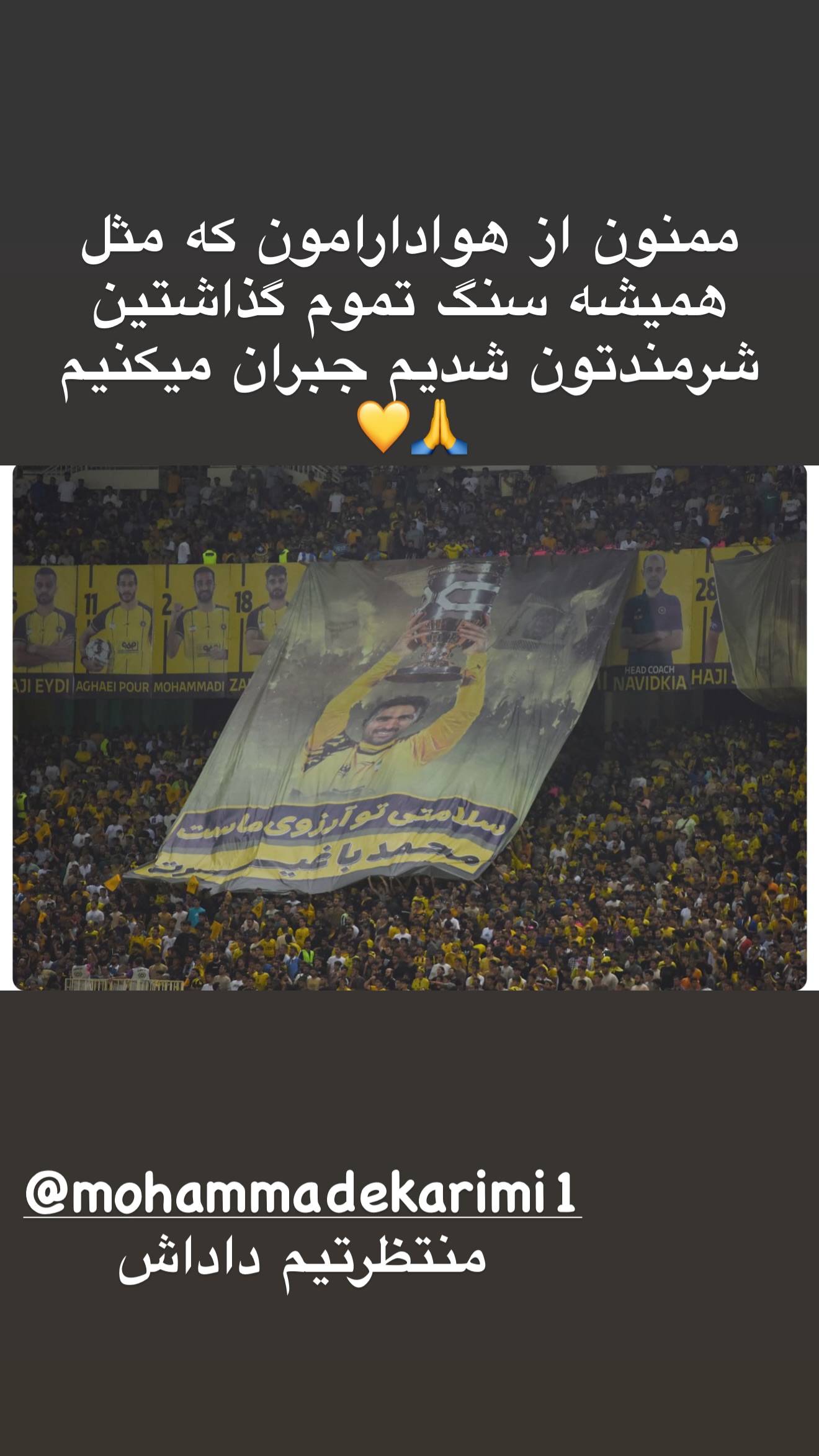  جدید ترین استوری اینستاگرام محمد دانشگر