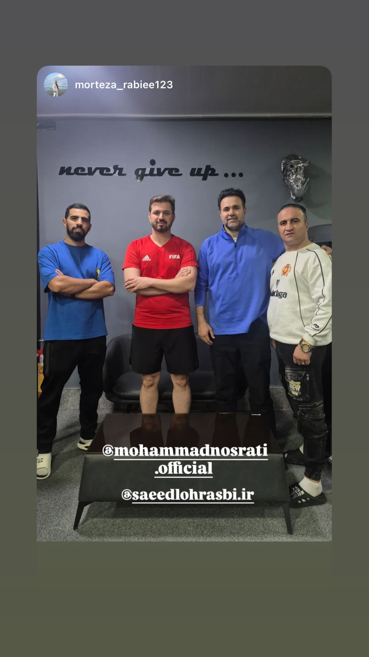  جدید ترین استوری اینستاگرام محمد نصرتی