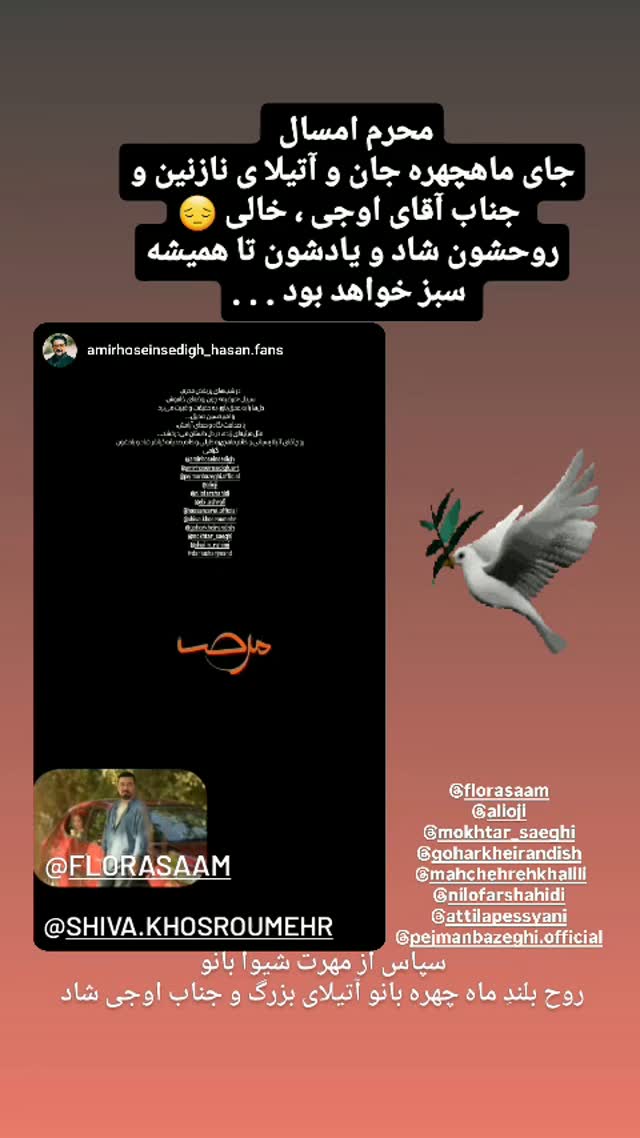  جدید ترین استوری اینستاگرام مختار سائقی