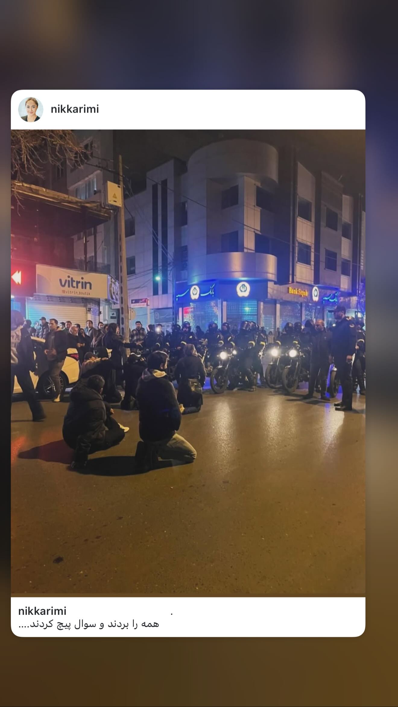  جدید ترین استوری اینستاگرام مونا فائزپور