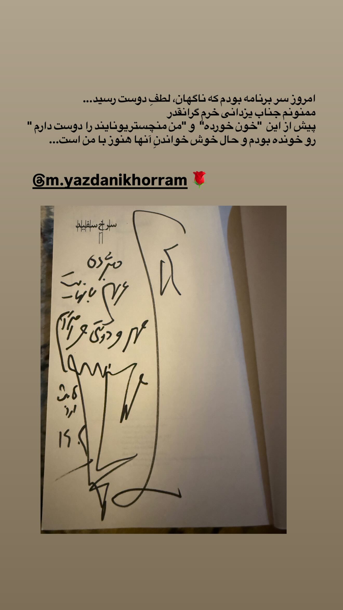  جدید ترین استوری اینستاگرام مژده لواسانی