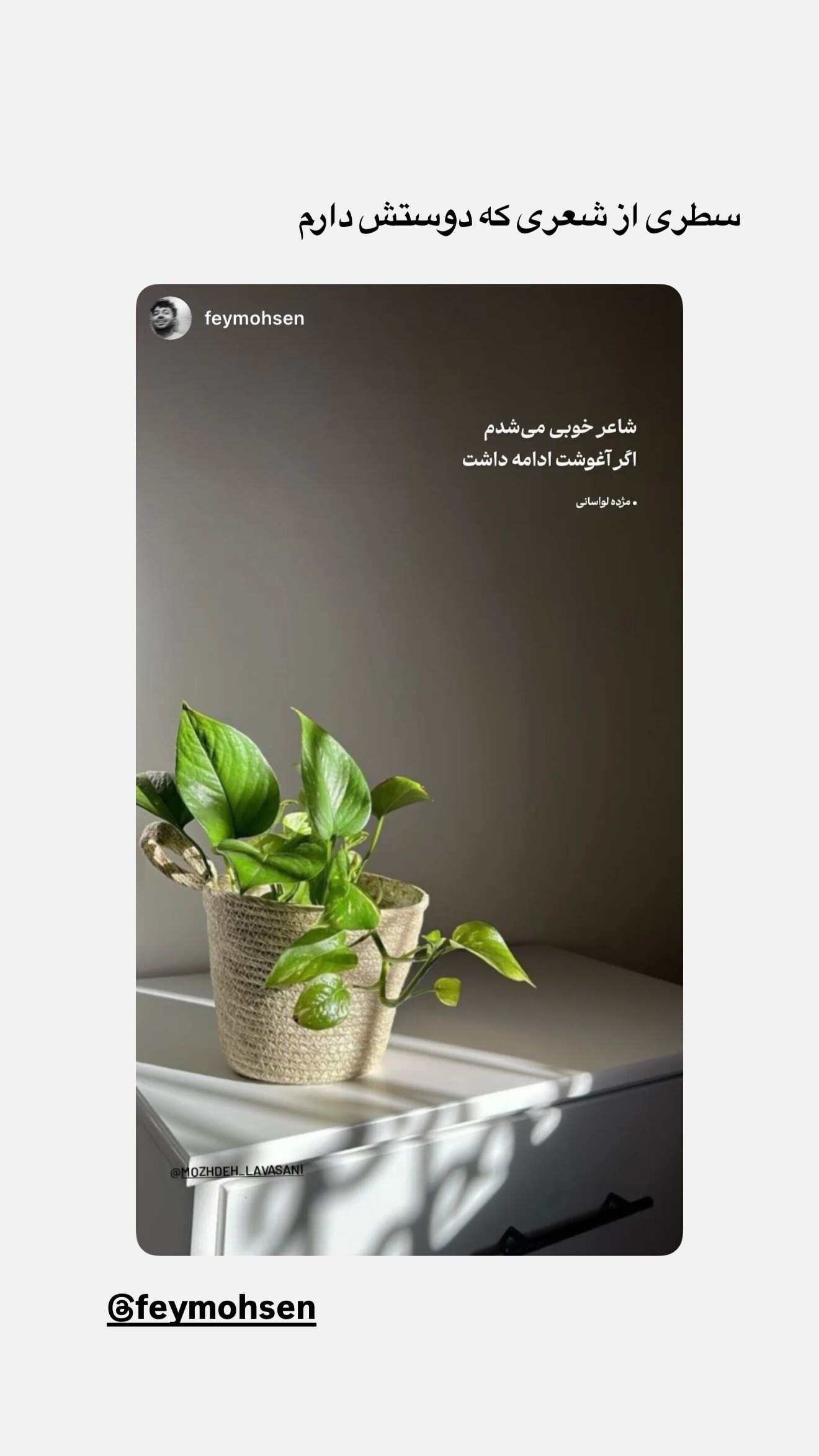  جدید ترین استوری اینستاگرام مژده لواسانی