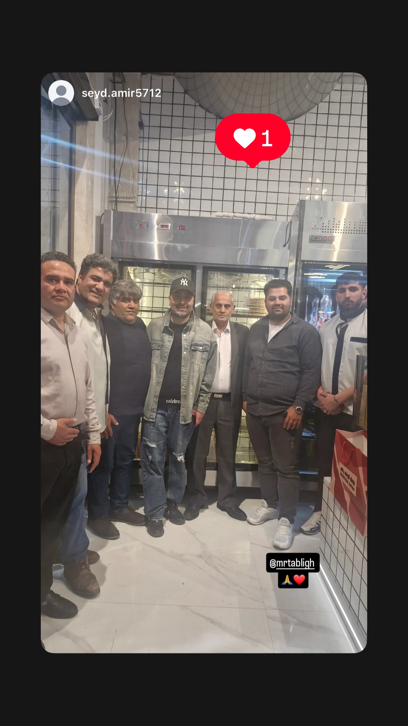  جدید ترین استوری اینستاگرام نوید سپیدنام