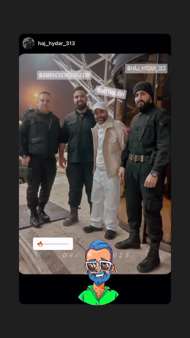  جدید ترین استوری اینستاگرام نوید سپیدنام