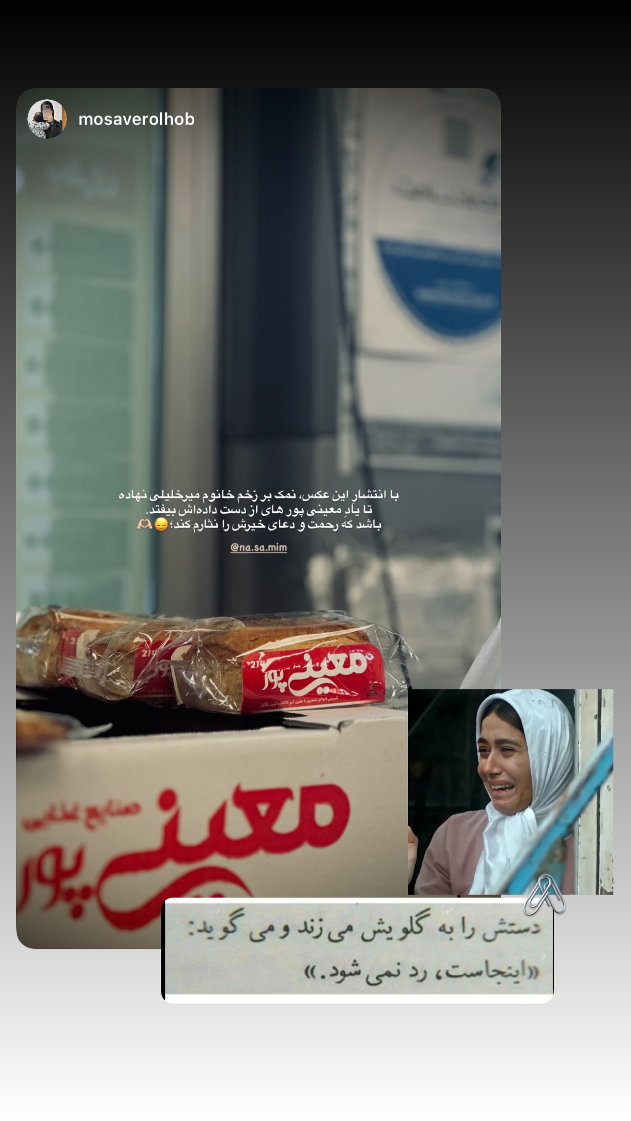  جدید ترین استوری اینستاگرام نيره سادات ميرخليلى