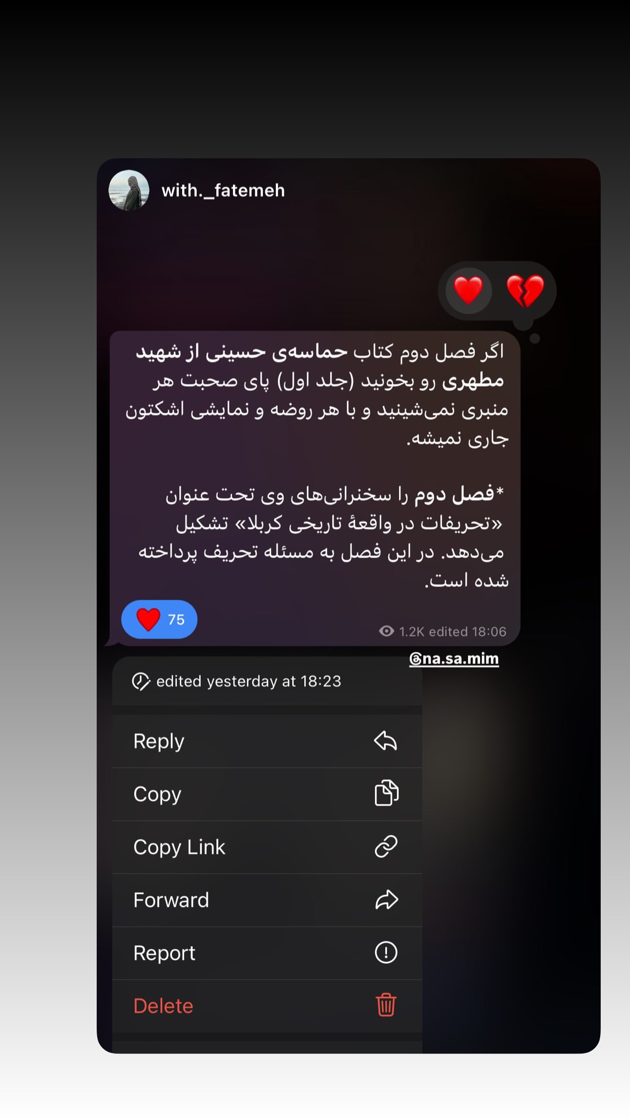  جدید ترین استوری اینستاگرام نيره سادات ميرخليلى