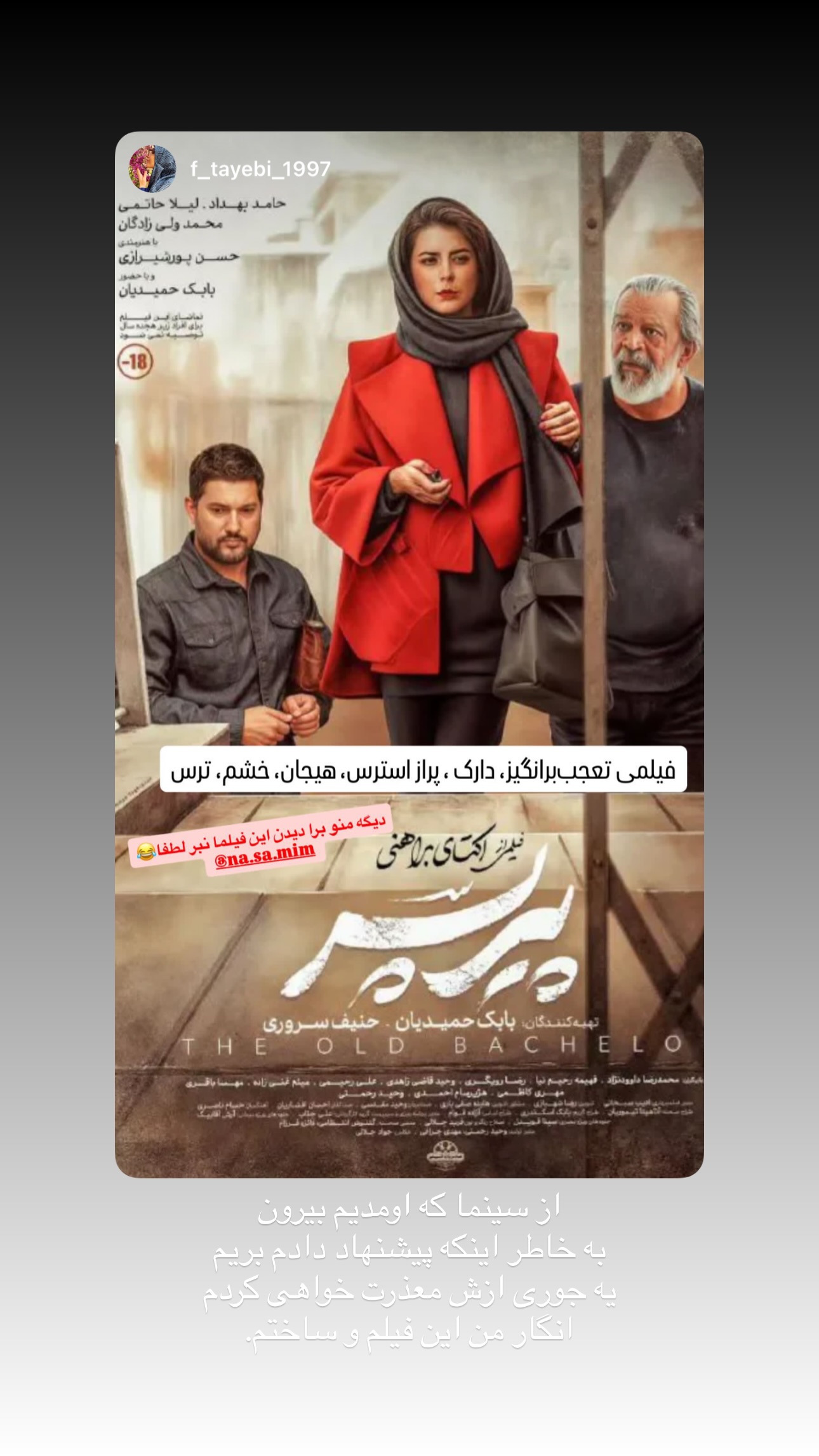  جدید ترین استوری اینستاگرام نيره سادات ميرخليلى