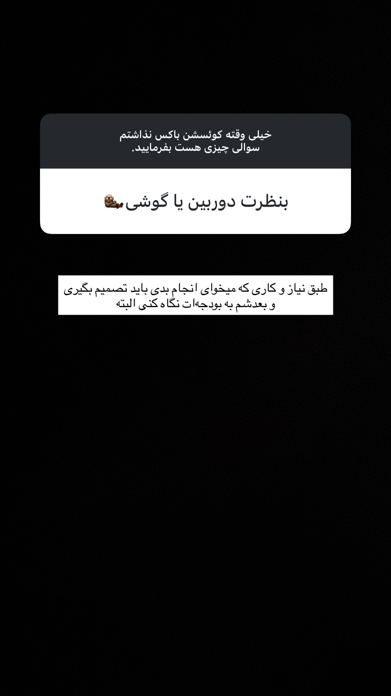  جدید ترین استوری اینستاگرام نيره سادات ميرخليلى