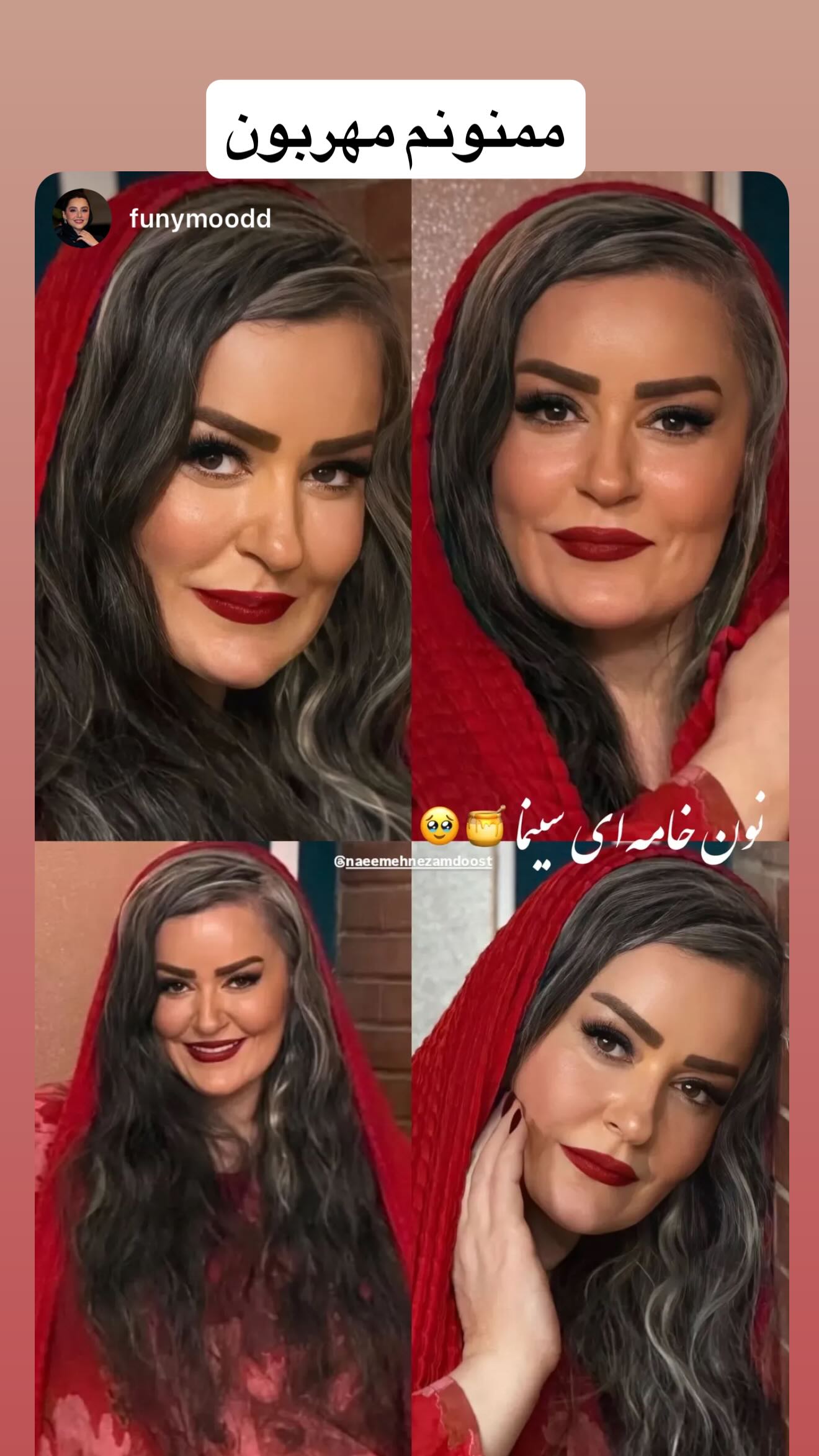  جدید ترین استوری اینستاگرام نعیمه نظام دوست
