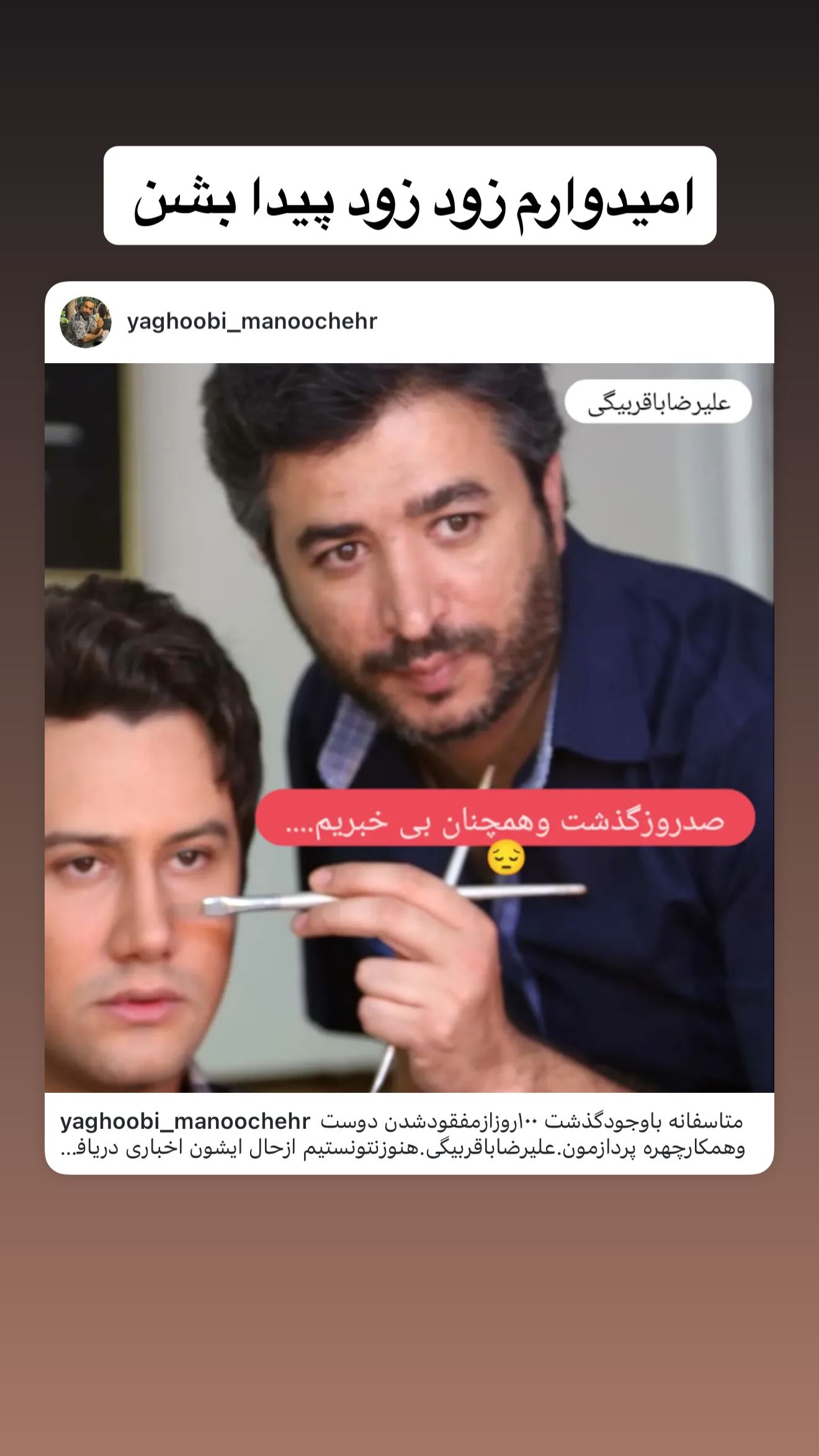 جدید ترین استوری اینستاگرام نعیمه نظام دوست