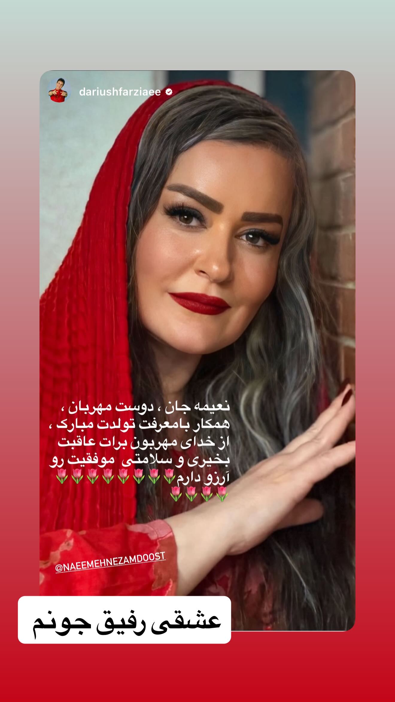  جدید ترین استوری اینستاگرام نعیمه نظام دوست