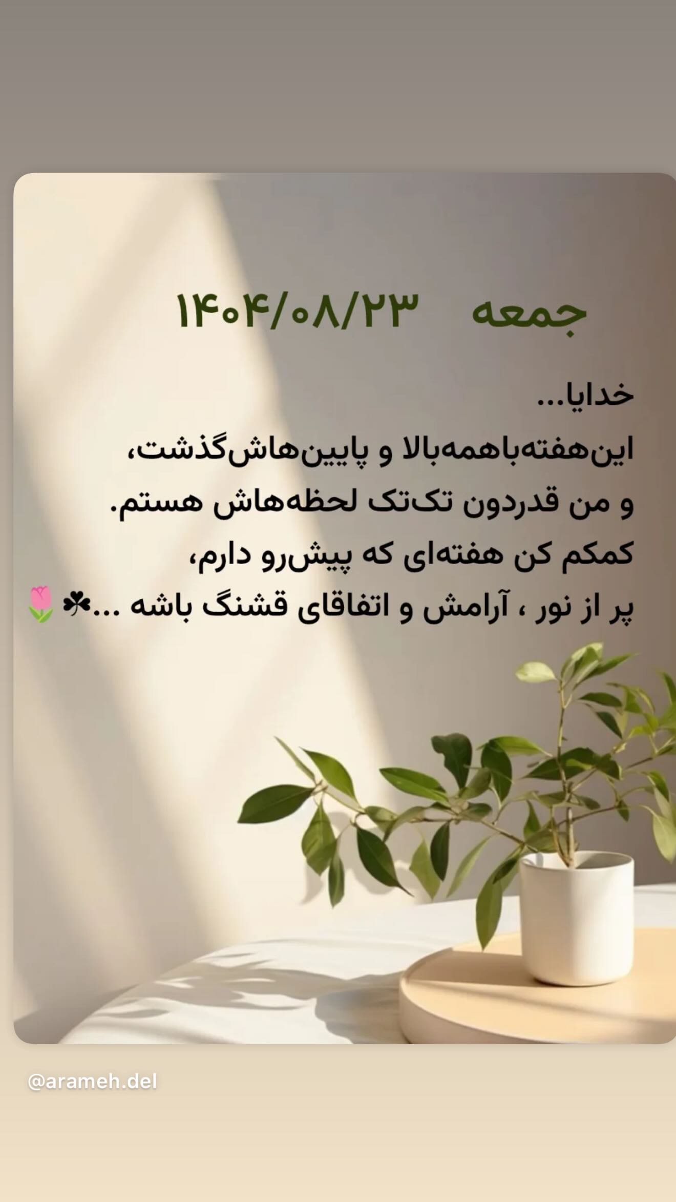  جدید ترین استوری اینستاگرام نعیمه نظام دوست