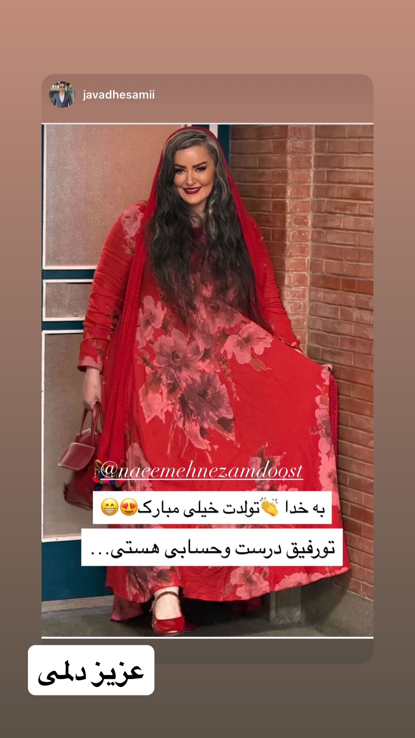  جدید ترین استوری اینستاگرام نعیمه نظام دوست
