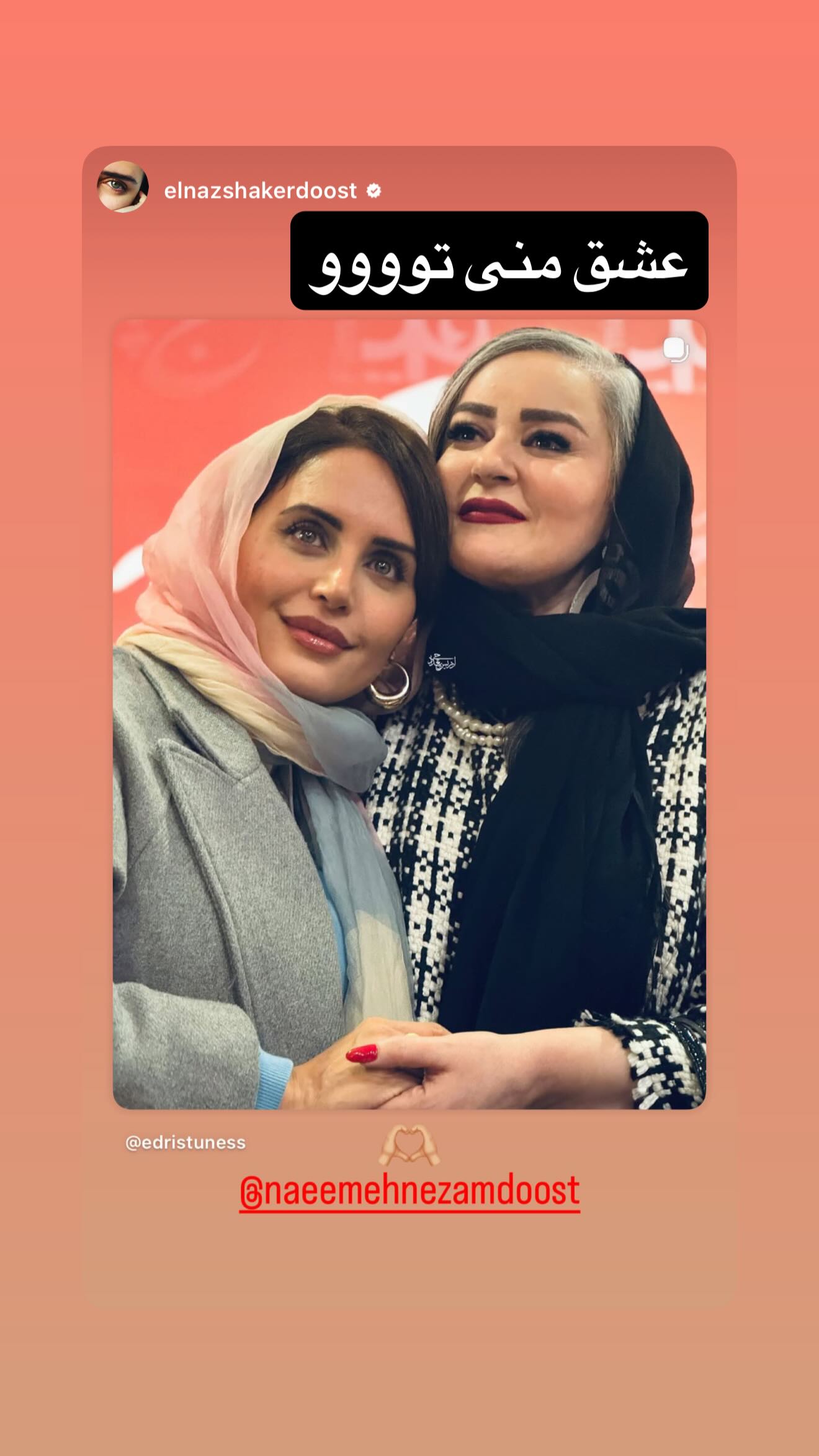  جدید ترین استوری اینستاگرام نعیمه نظام دوست