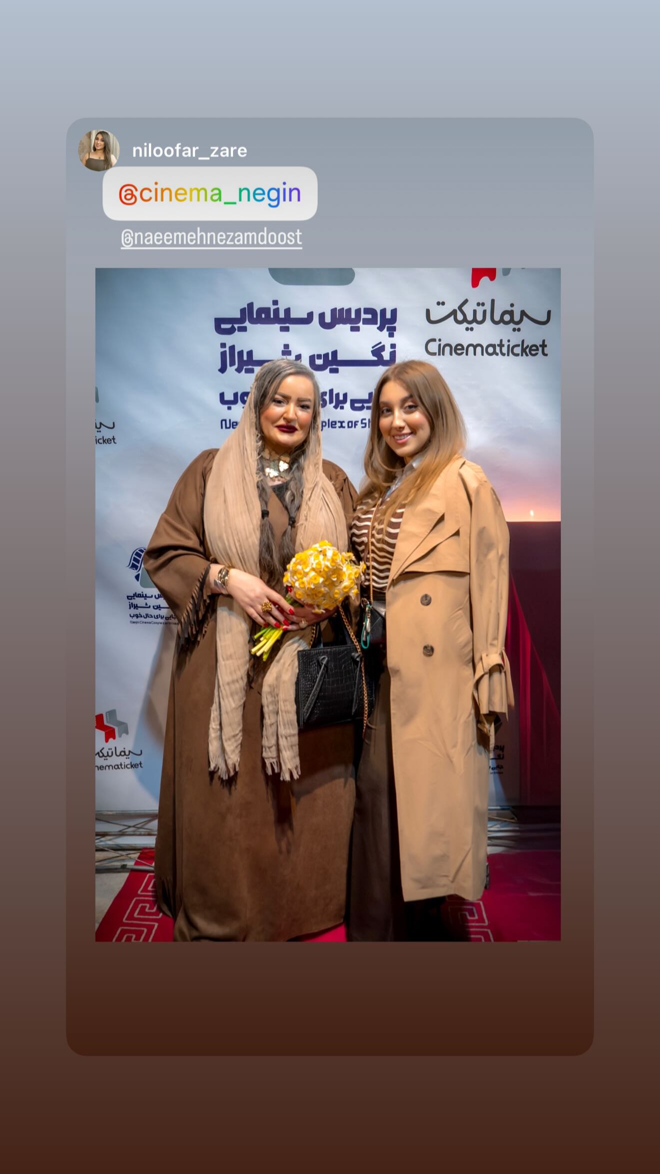  جدید ترین استوری اینستاگرام نعیمه نظام دوست
