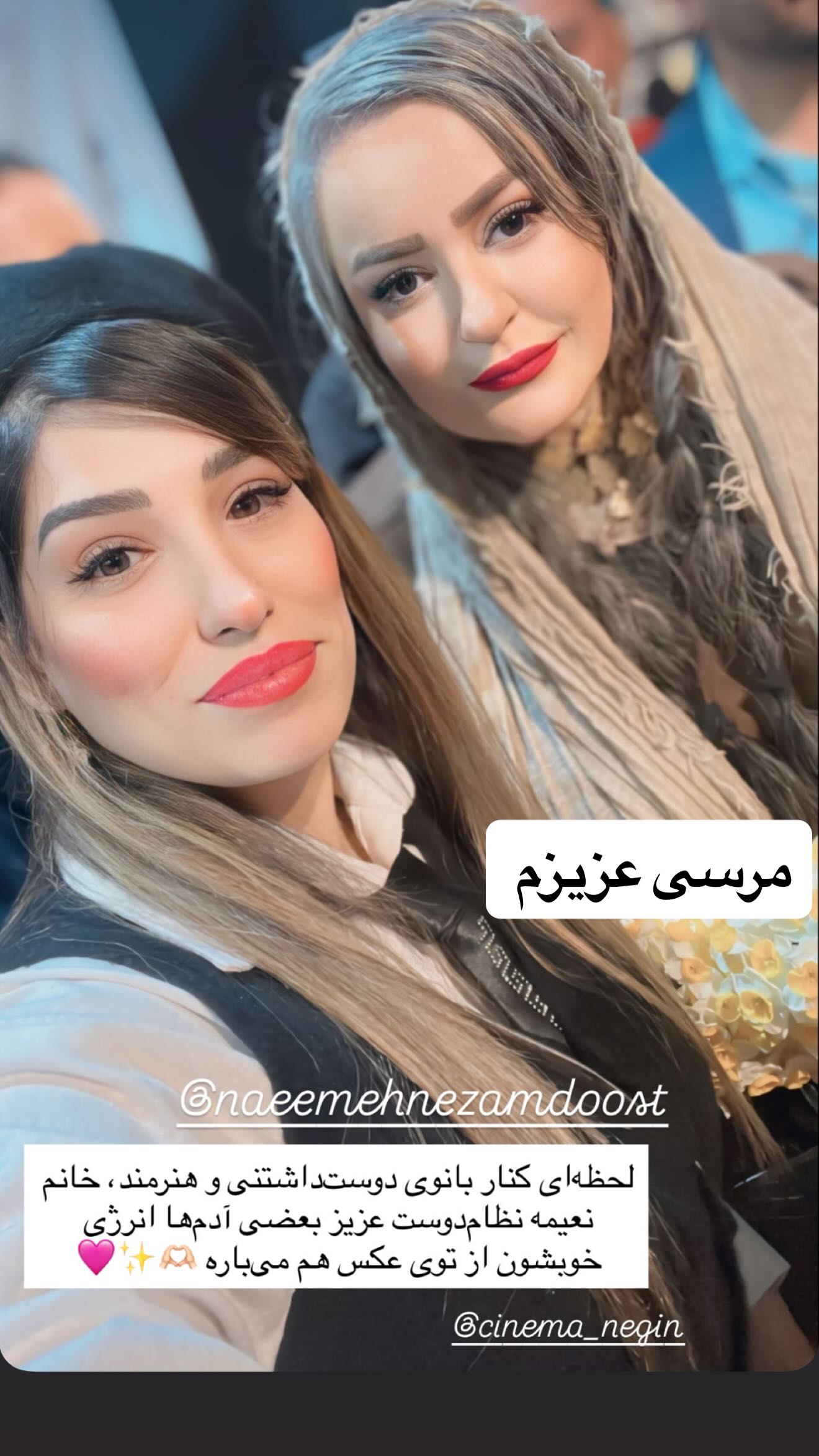  جدید ترین استوری اینستاگرام نعیمه نظام دوست