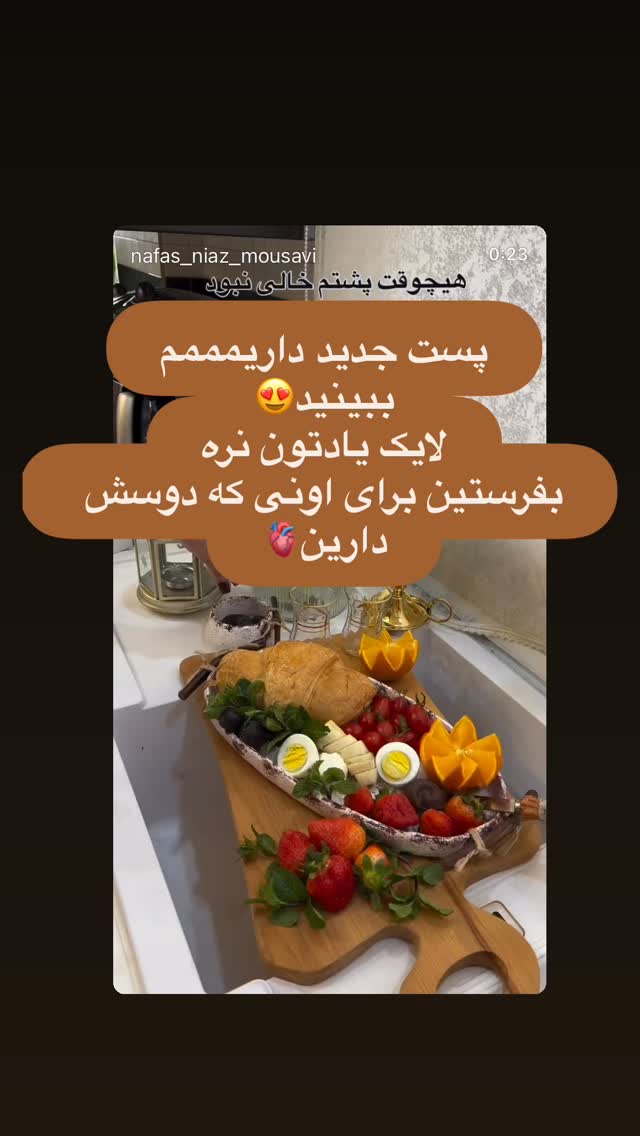  جدید ترین استوری اینستاگرام مینا ترابی
