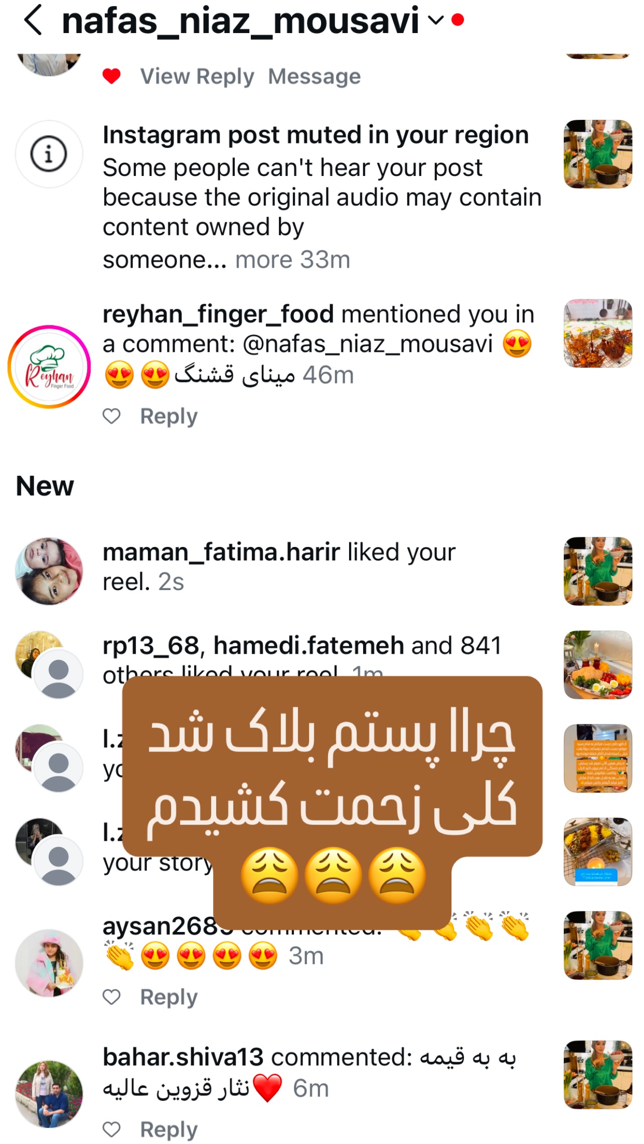  جدید ترین استوری اینستاگرام مینا ترابی
