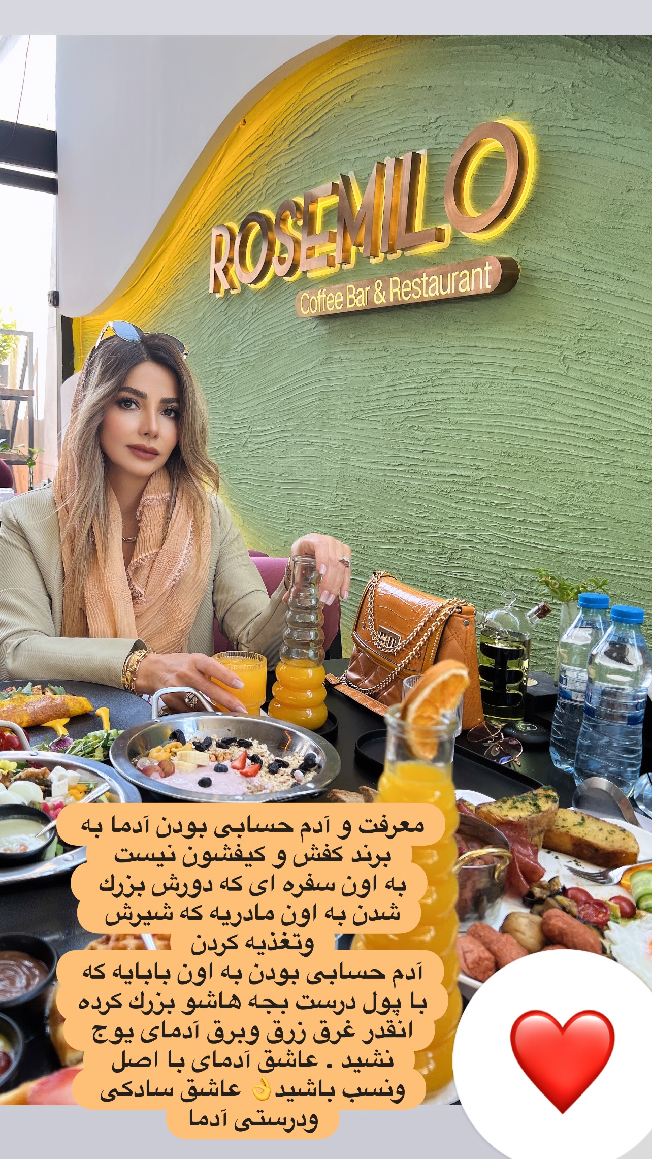  جدید ترین استوری اینستاگرام مینا ترابی