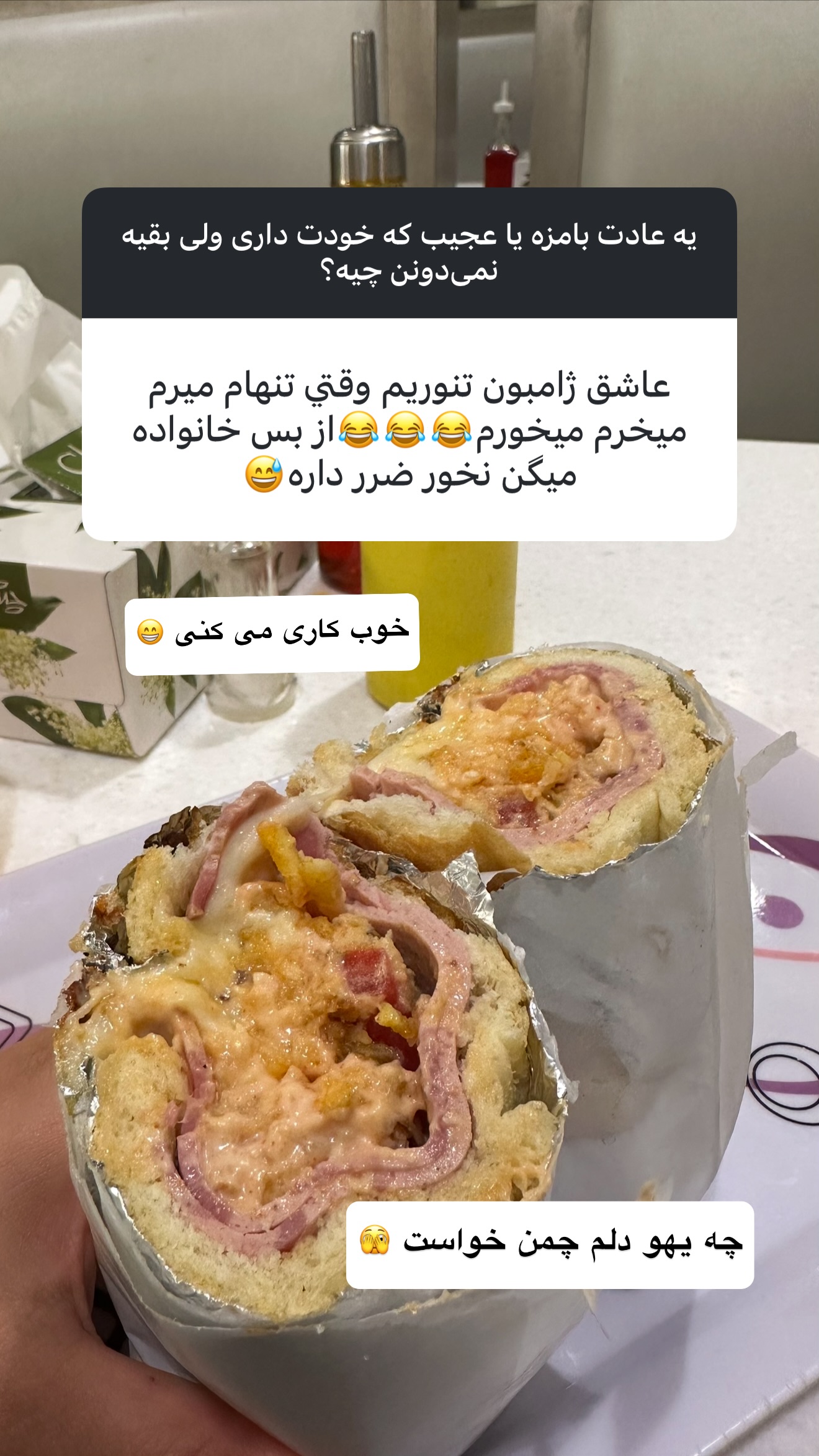  جدید ترین استوری اینستاگرام نفیسه عابدی