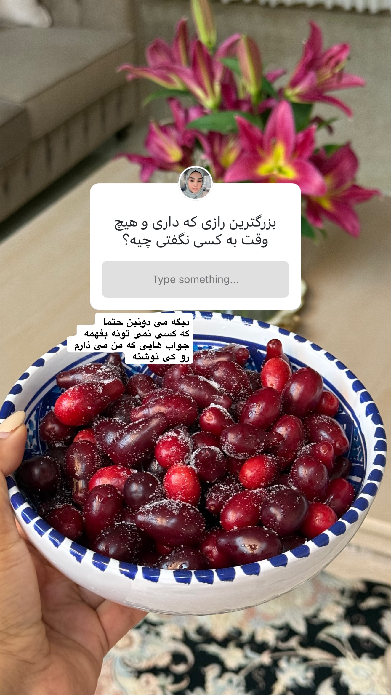  جدید ترین استوری اینستاگرام نفیسه عابدی