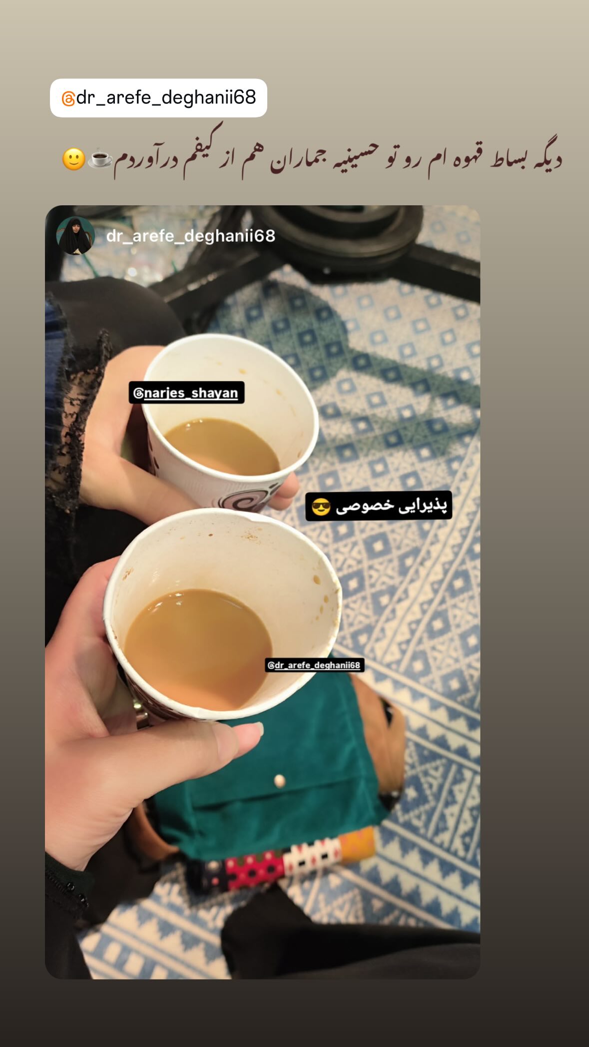  جدید ترین استوری اینستاگرام نرجس شایان