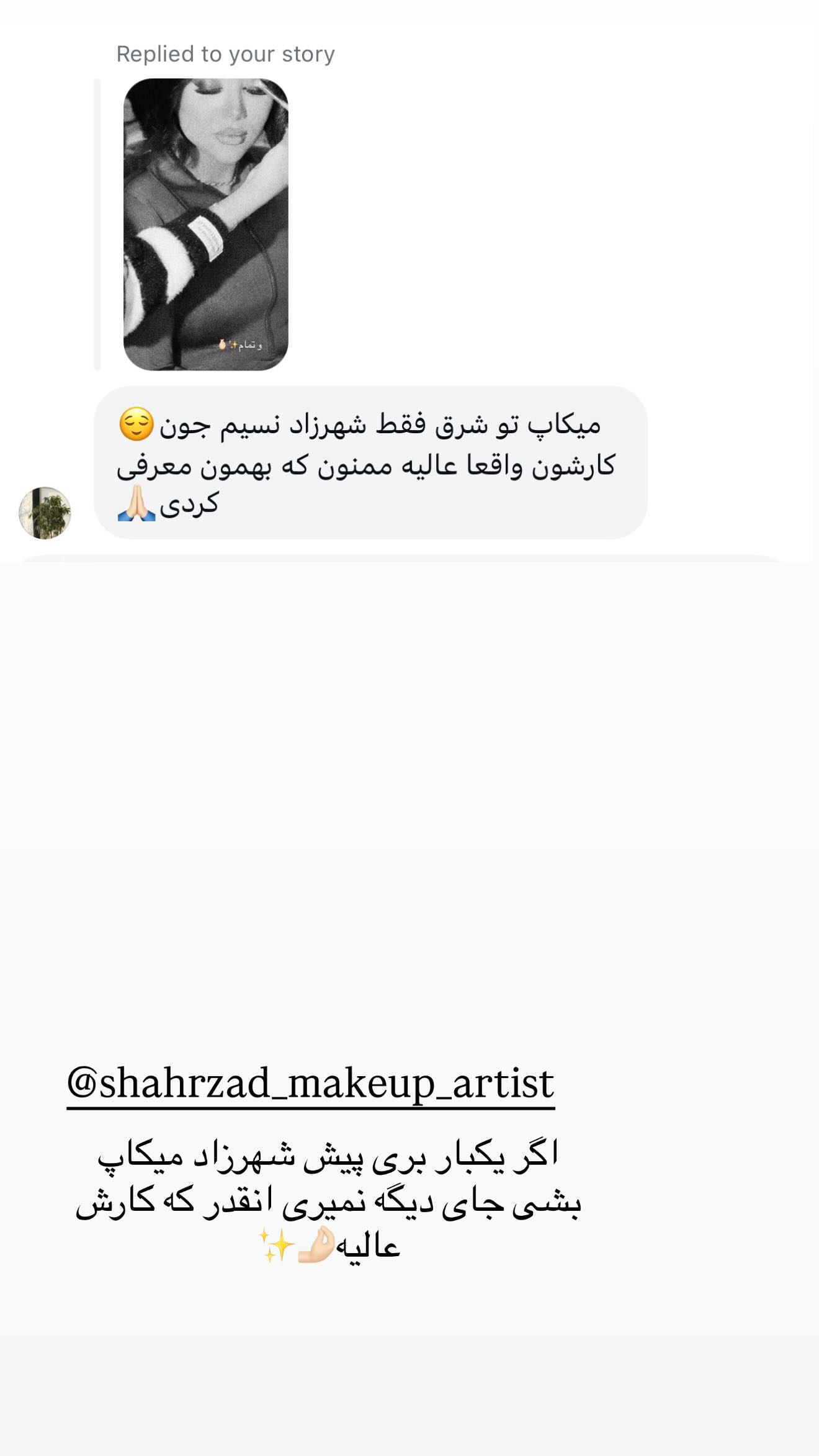 جدید ترین استوری اینستاگرام نسیم بهادورنیا