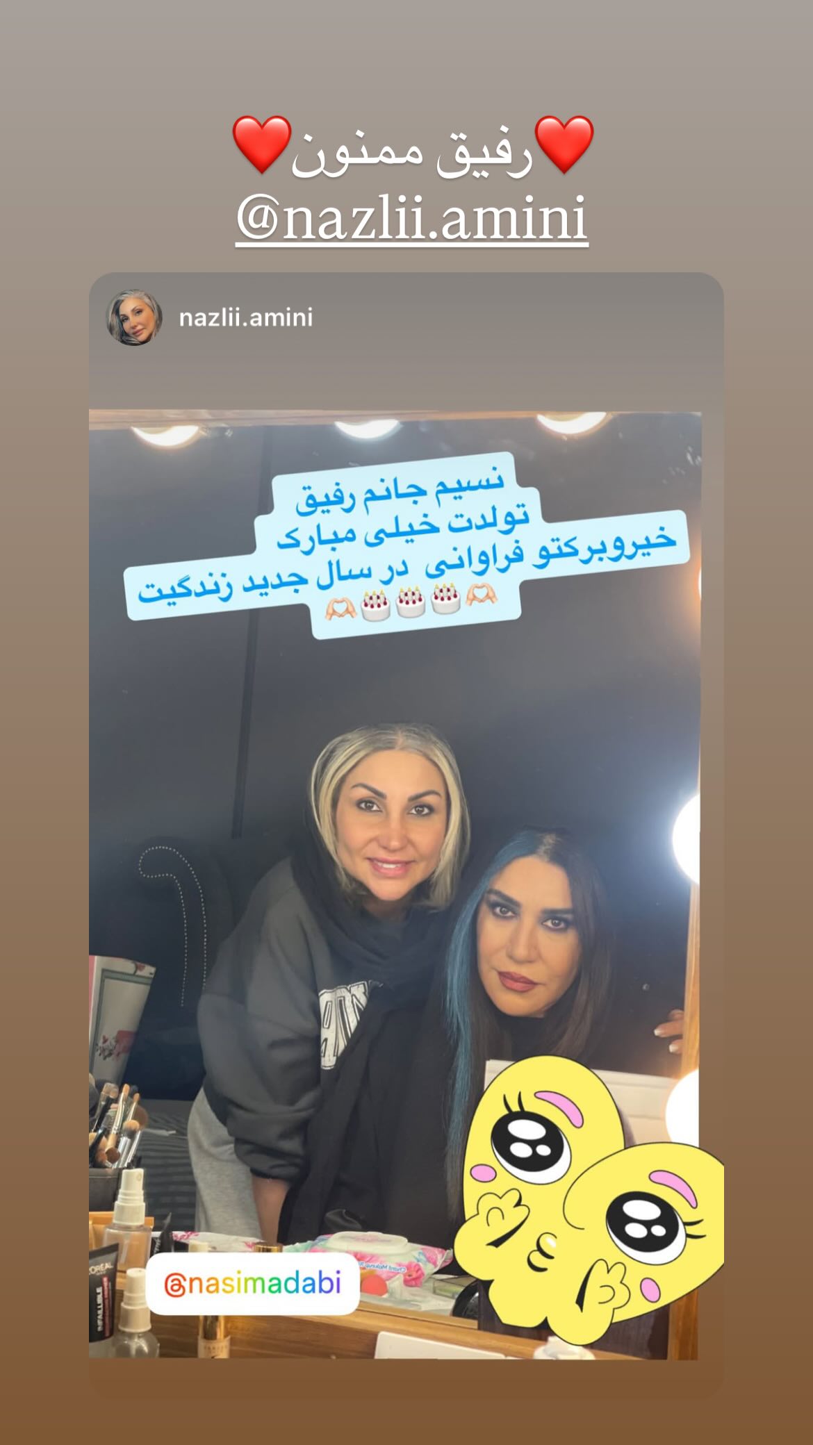 جدید ترین استوری اینستاگرام نسیم ادبی