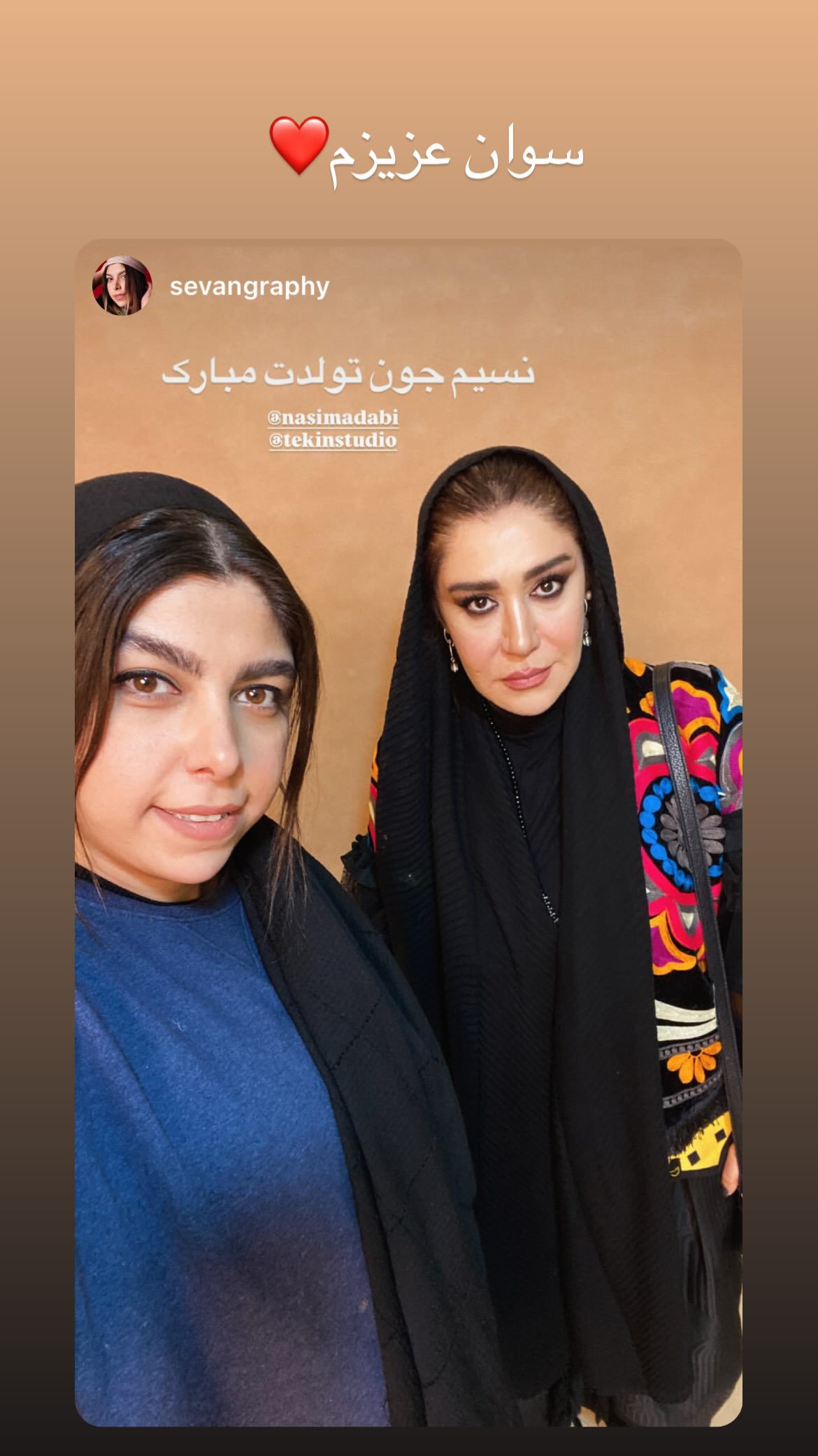  جدید ترین استوری اینستاگرام نسیم ادبی