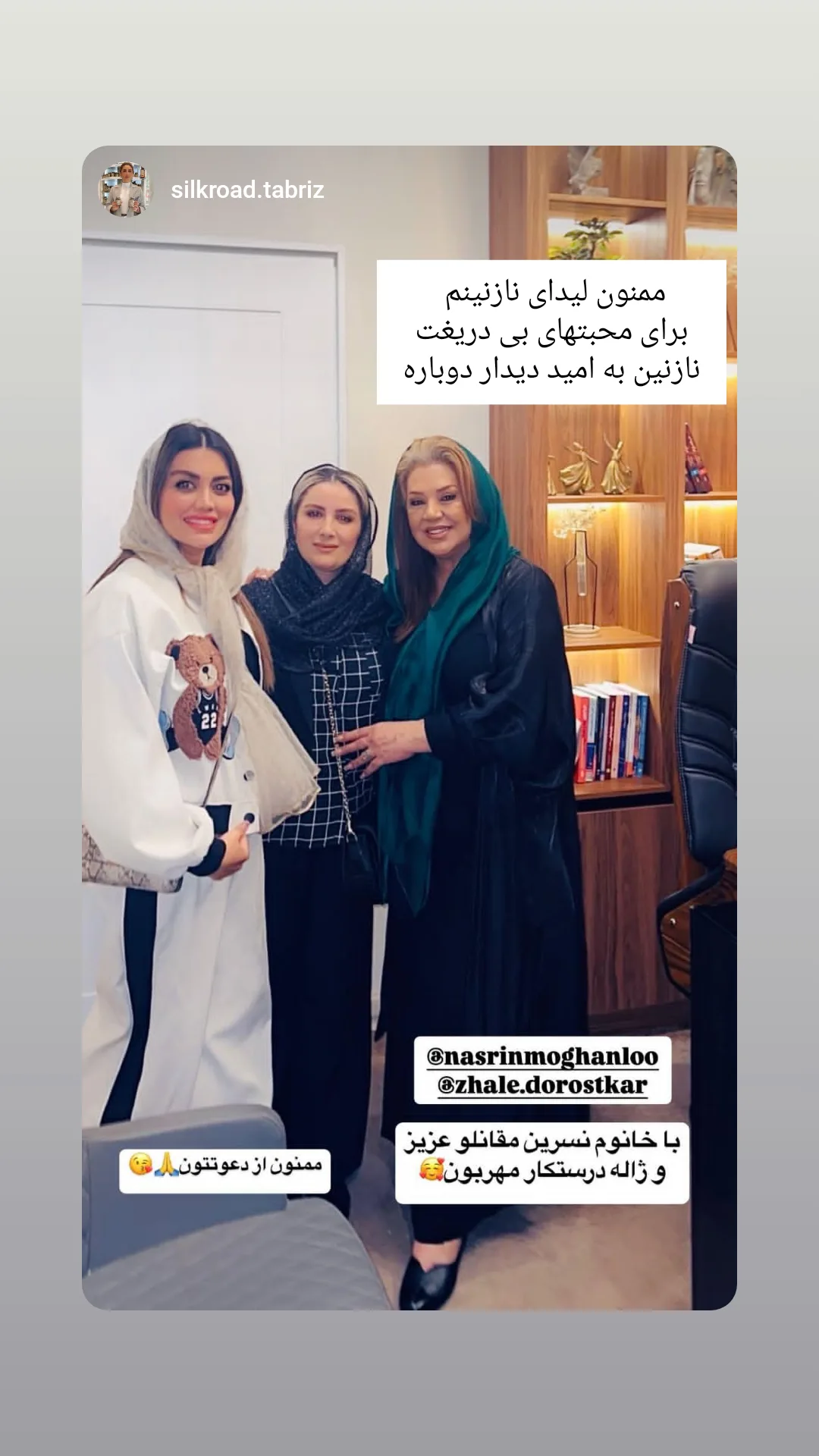  جدید ترین استوری اینستاگرام نسرین مقانلو