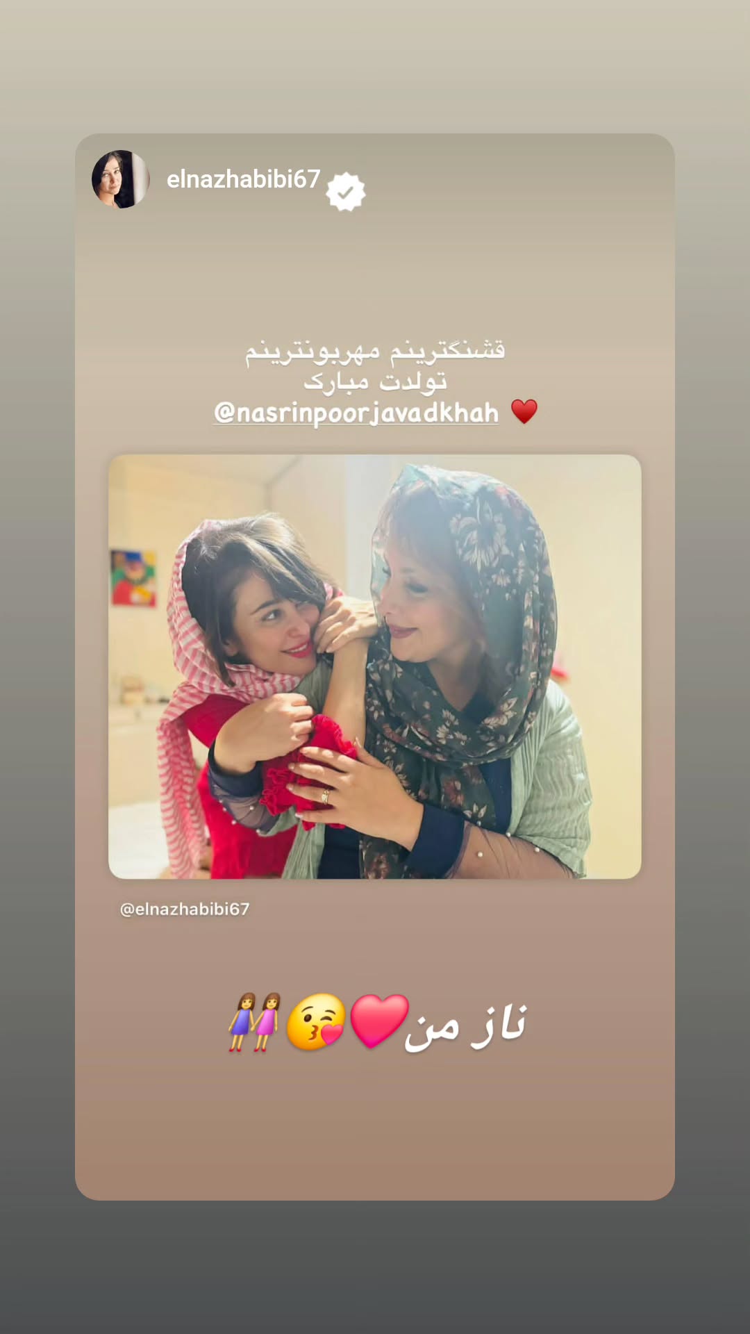  جدید ترین استوری اینستاگرام نسیرن پور جواد خواه