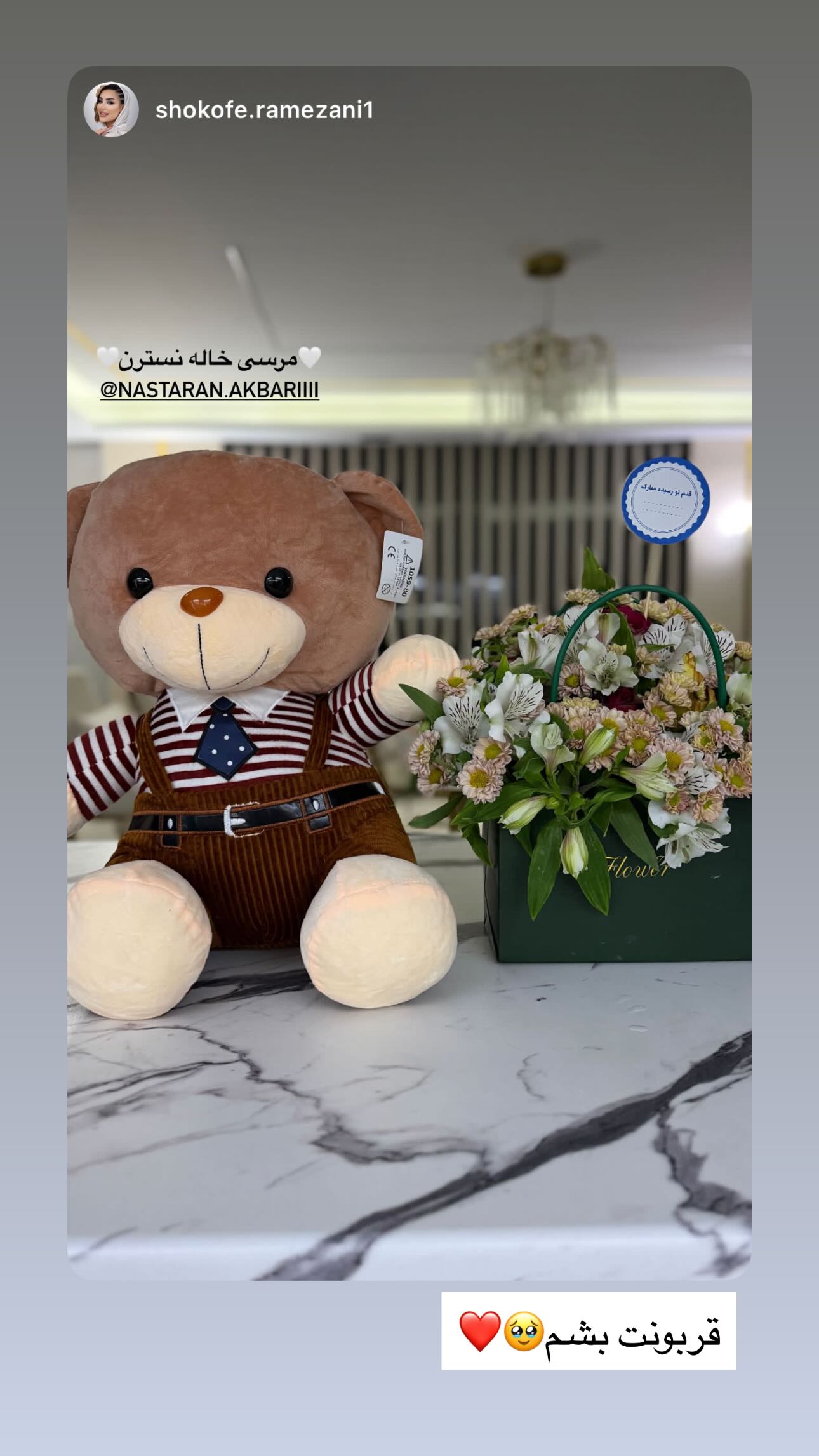  جدید ترین استوری اینستاگرام نسترن اکبری