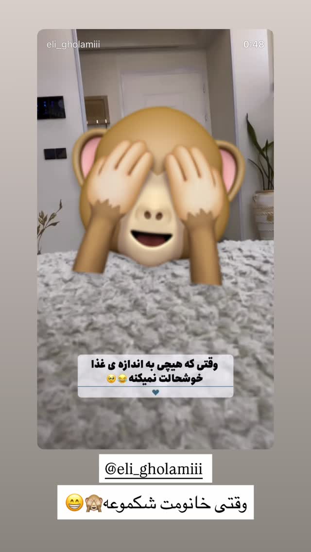  جدید ترین استوری اینستاگرام نسترن اکبری