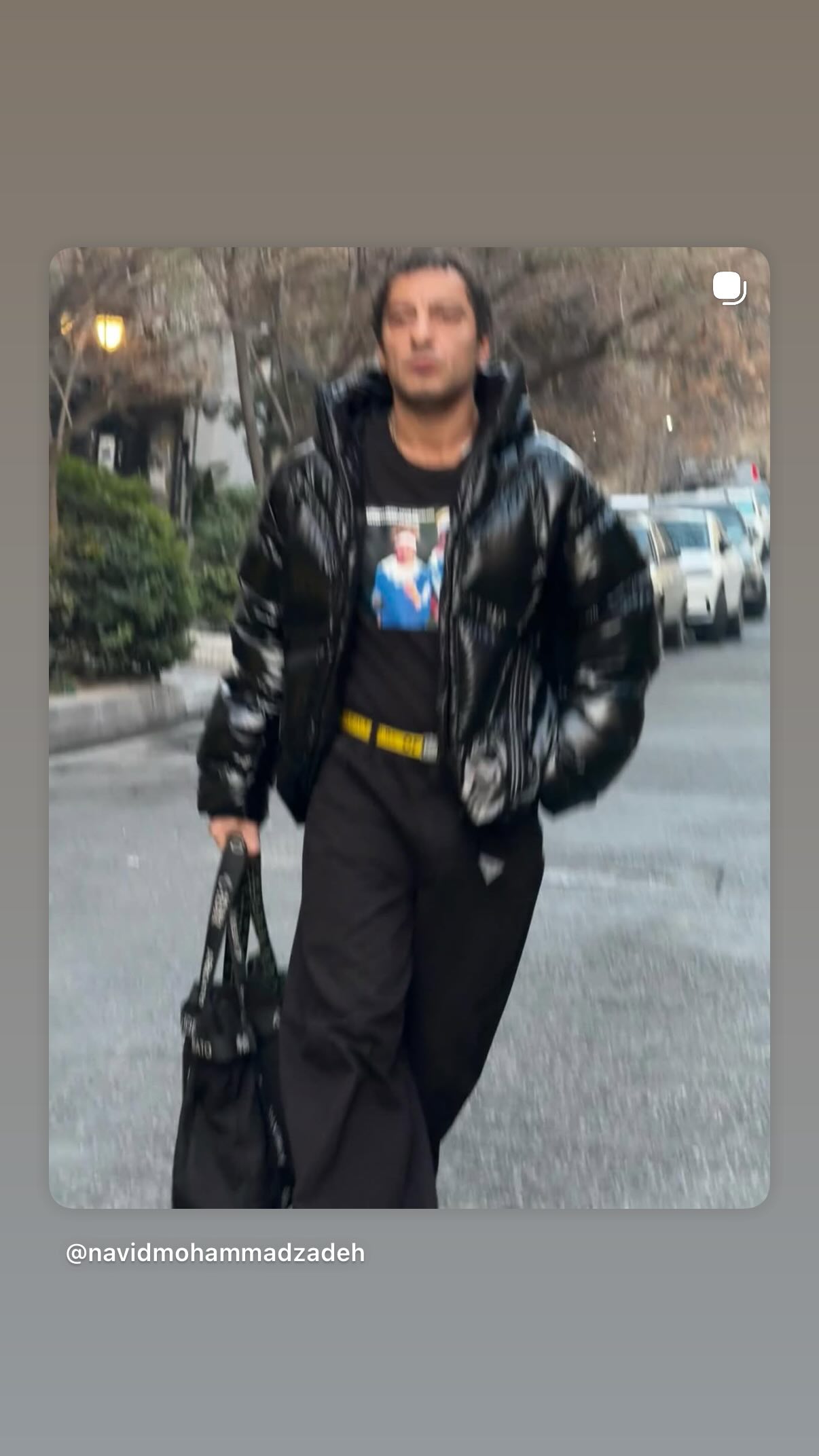  جدید ترین استوری اینستاگرام نوید محمد زاده