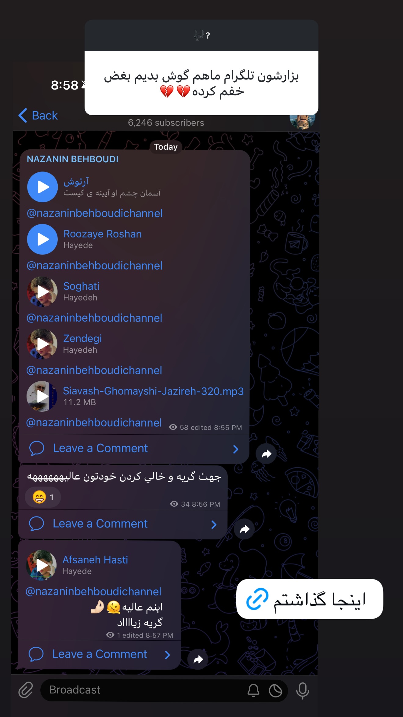  جدید ترین استوری اینستاگرام نازنین بهبودی